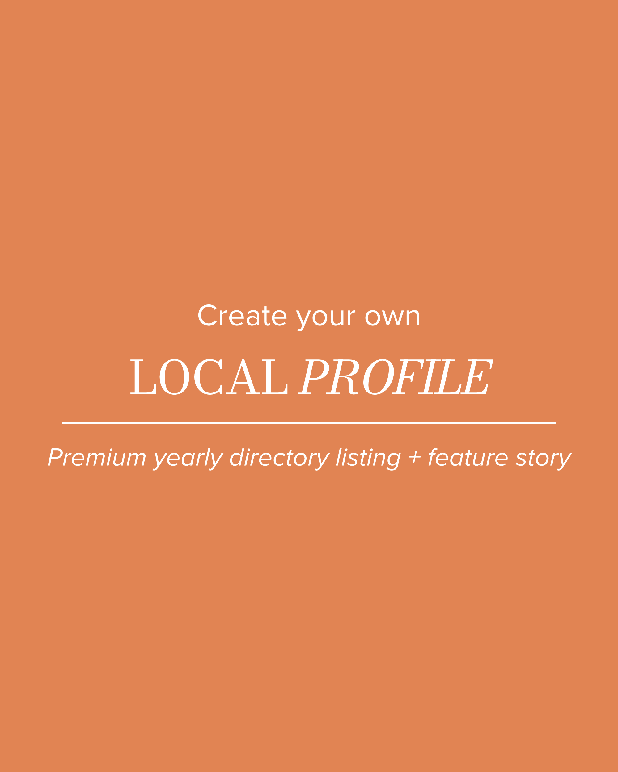 Premium Yearly Directory Listing + Leading Story Feature