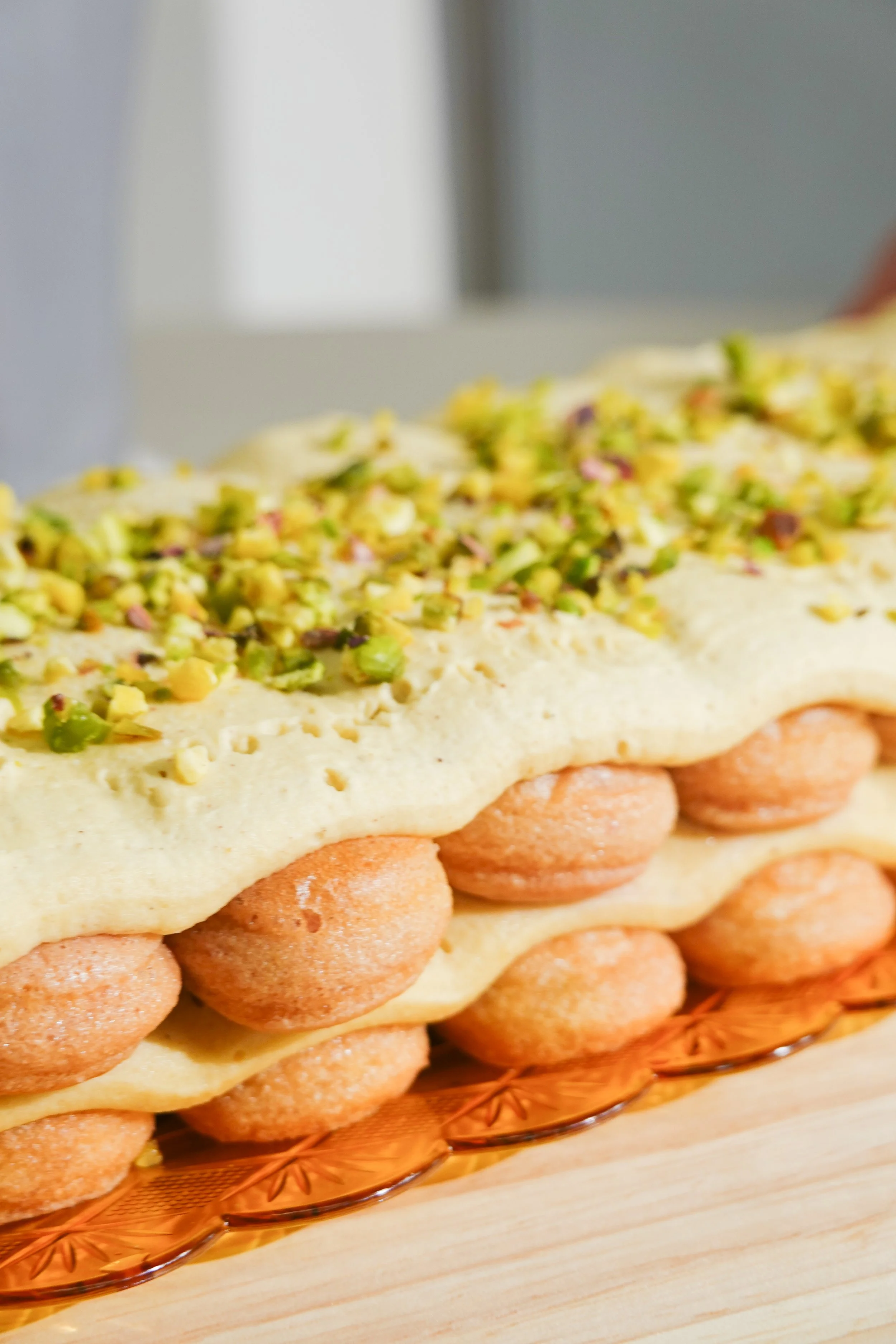 Pistachio Raspberry Tiramisu