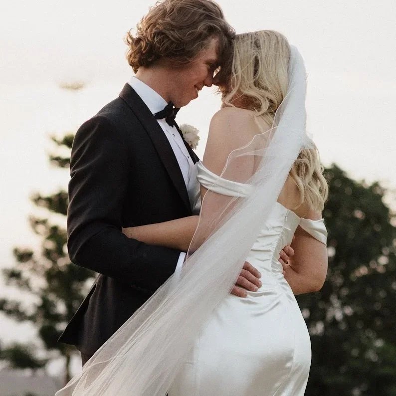 Happy couple celebrating their Byron Bay wedding planned by Creative Weddings Byron Bay.