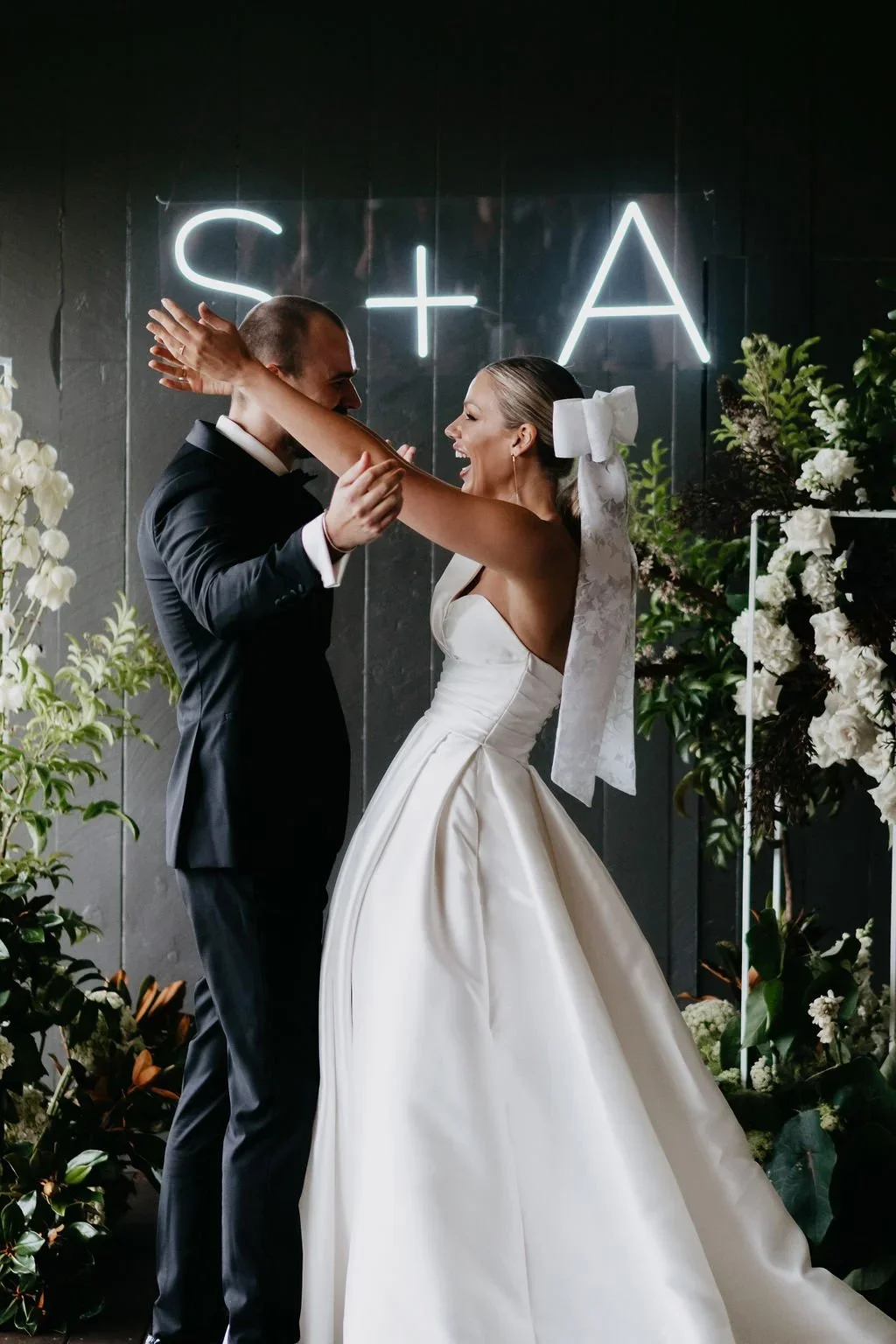 Bride and groom at a Byron Bay wedding planned by Creative Weddings Byron Bay.