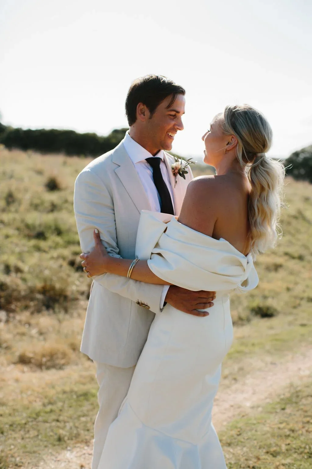 Happy couple celebrating their Byron Bay wedding planned by Creative Weddings Byron Bay.