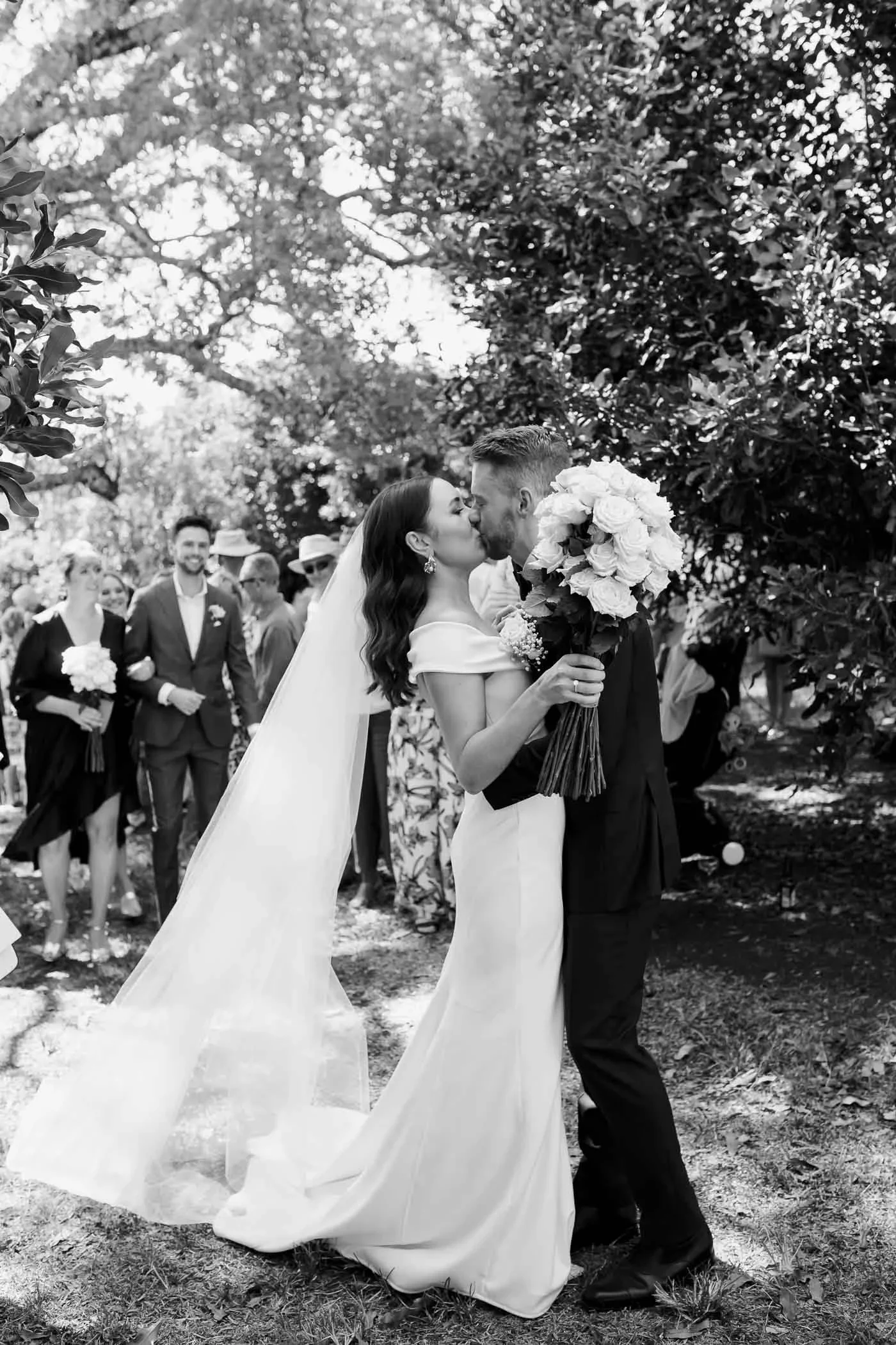 Newlyweds at The Orchard Estate after a wedding planned by Creative Weddings Byron Bay.