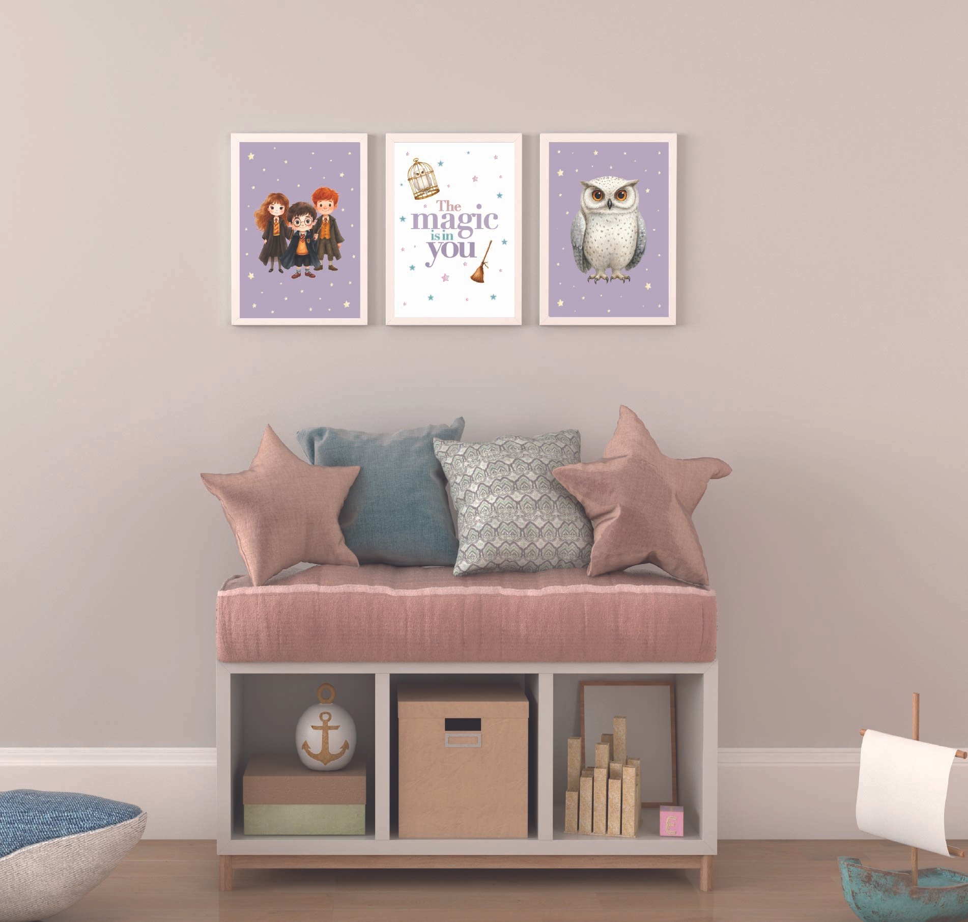 Harry Potter Magic Wall Art Set - Indigo
