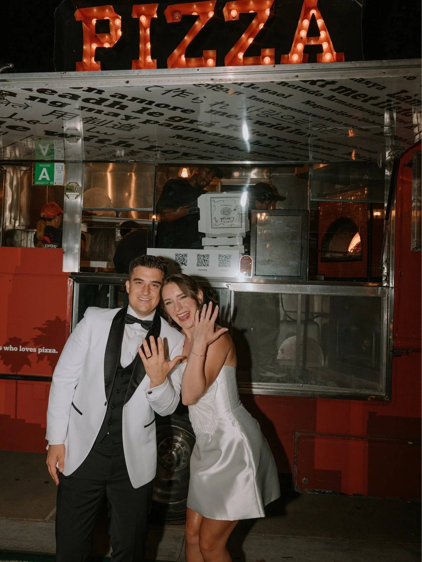 ✨ Love &amp; Late Night Bites ✨
Nothing says happily ever after like a fresh wood-fired pizza at the end of the night 🍕💍💫

We&rsquo;re honored to serve this amazing couple their late-night snack straight from our pizza truck! From weddings to spec