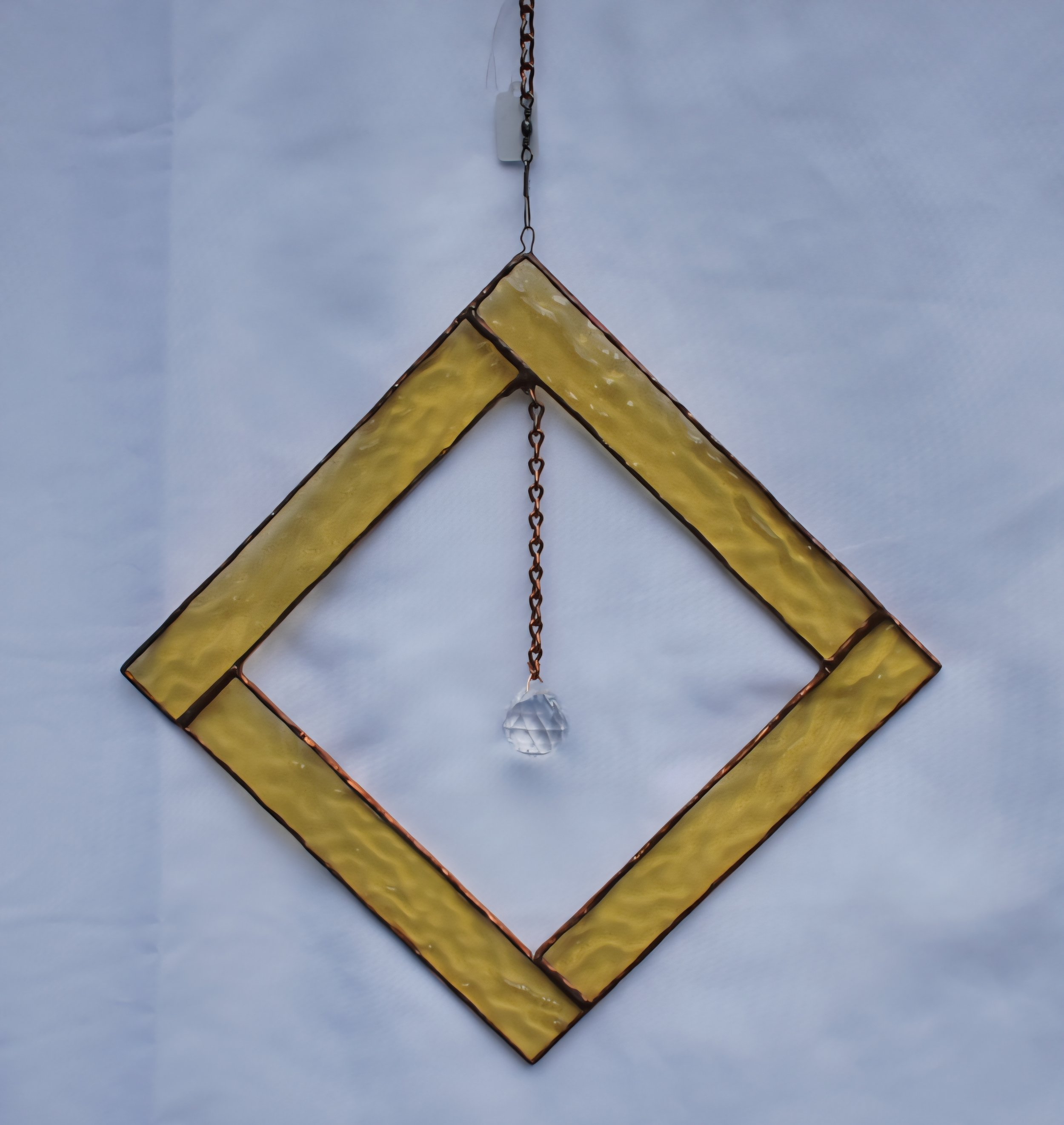 Handcrafted Stained Glass diamond Sun Catcher