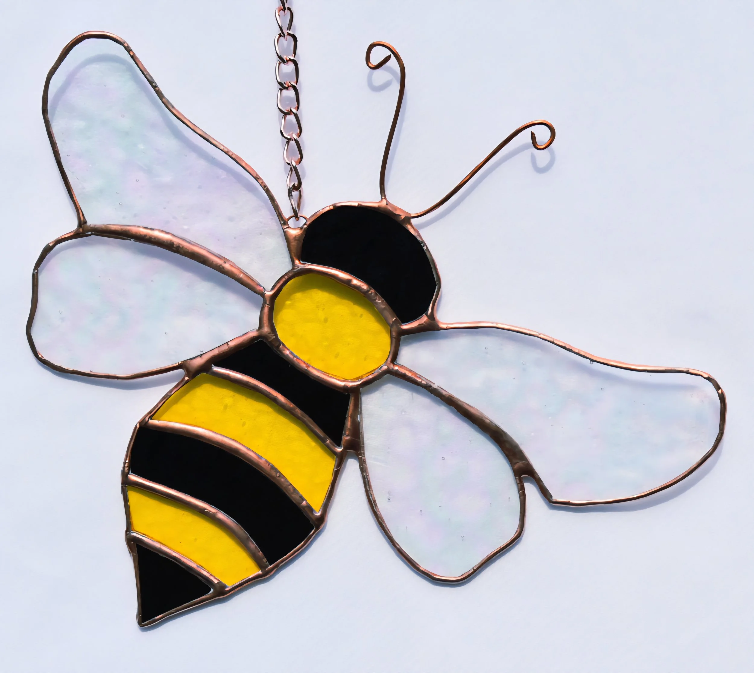 Handcrafted Stained Glass Bee Suncatcher
