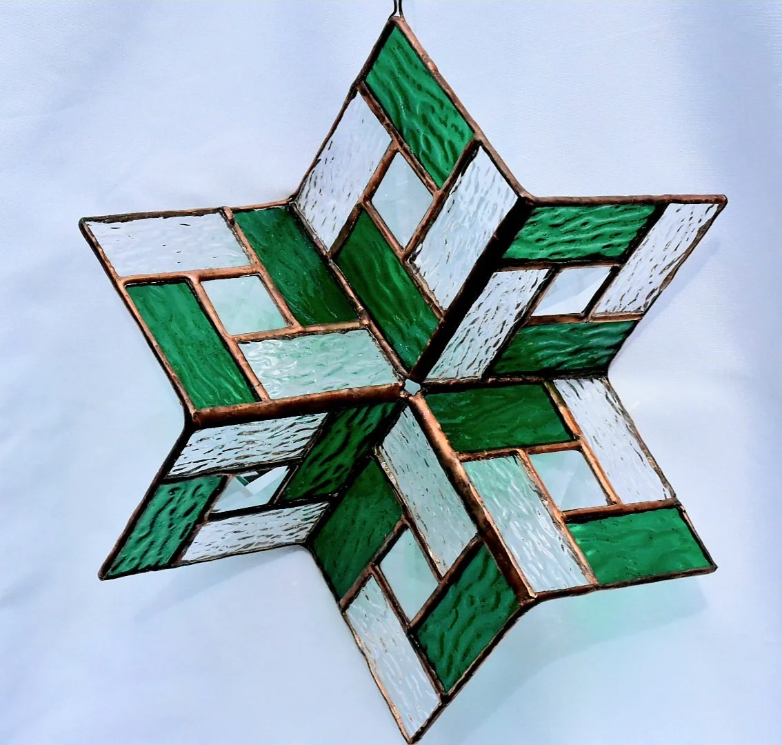 Handcrafted Stained Glass Star Spinner