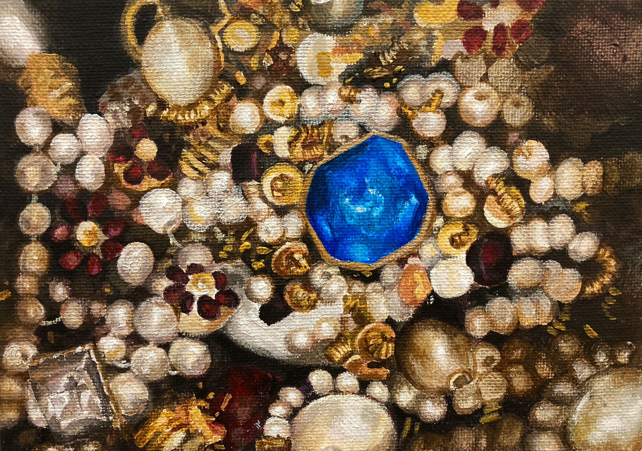 Blue of the Deep - 2022, Acrylic on Canvas Board, 6” x 8”
