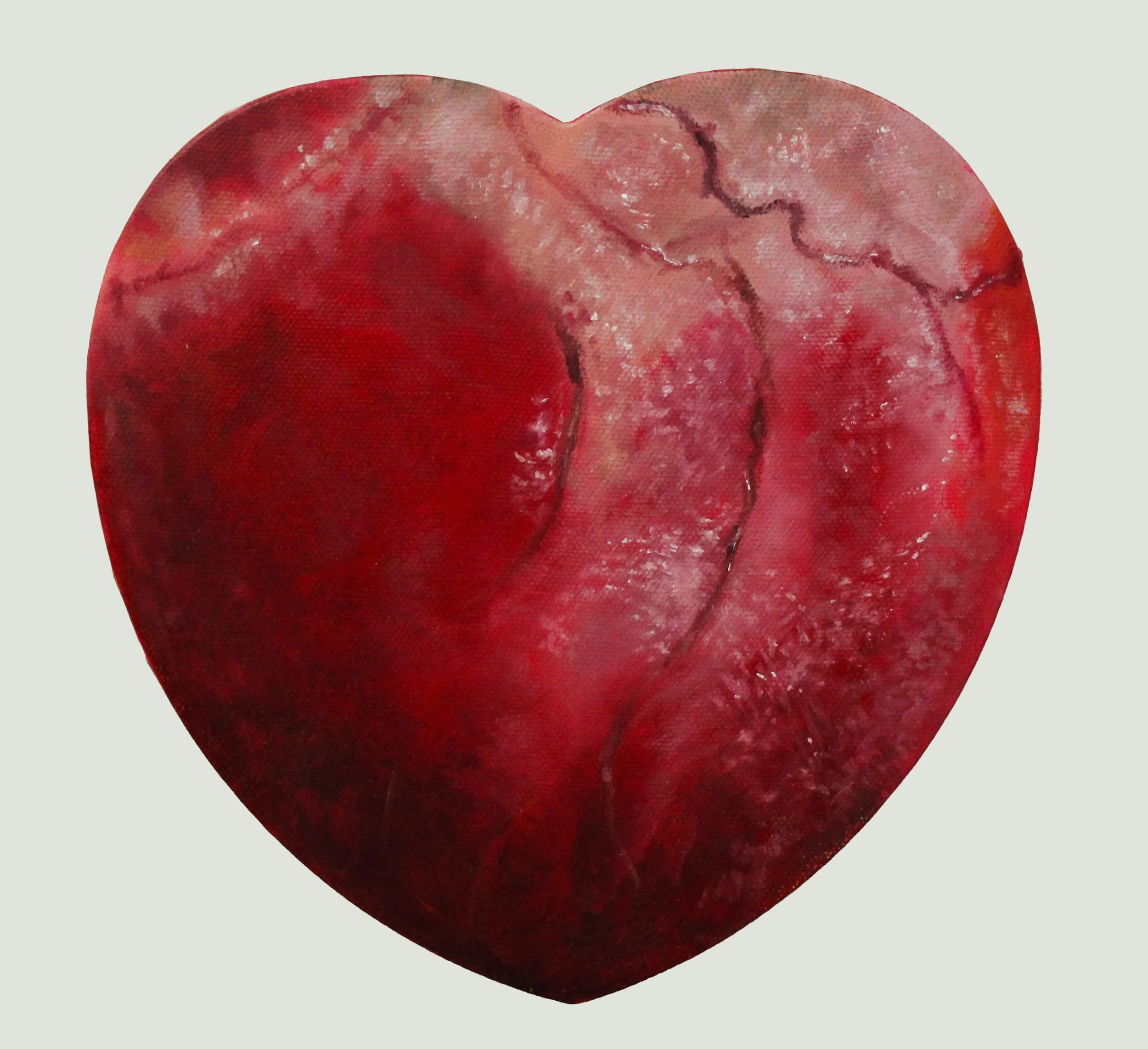 Heart of Hearts - 2024, Oil and Acrylic on Canvas, 10" x 10"