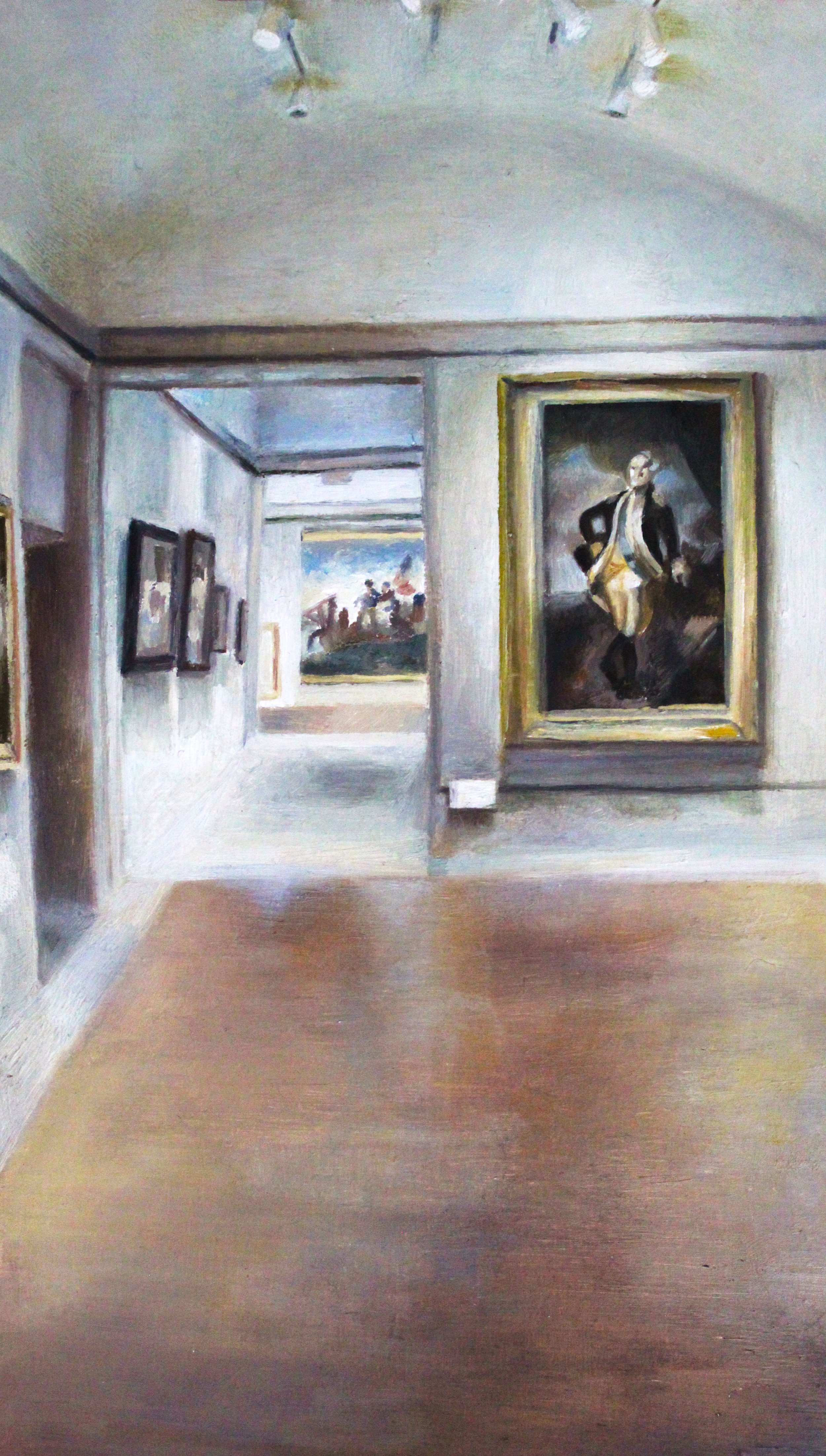 Peale’s Washington - 2020, Oil on Gessoed Paper, 6” x 8”