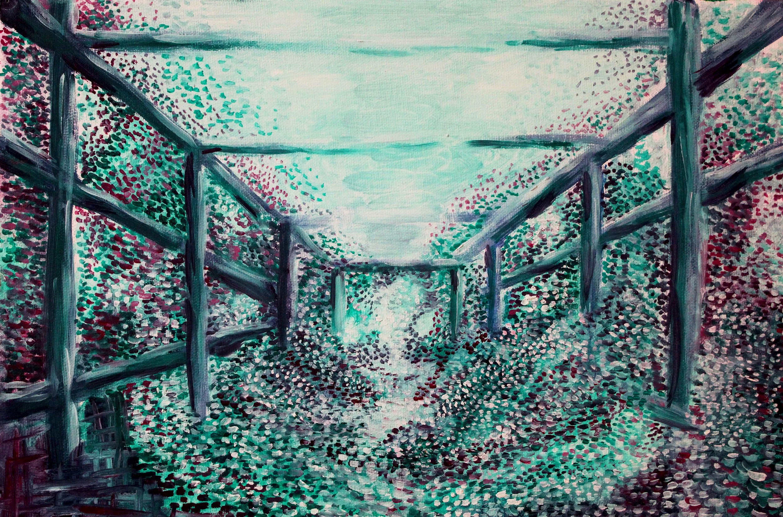 Stroll Along The Path: Winter - 2015, Oil on Canvas Paper, 9” x 12”
