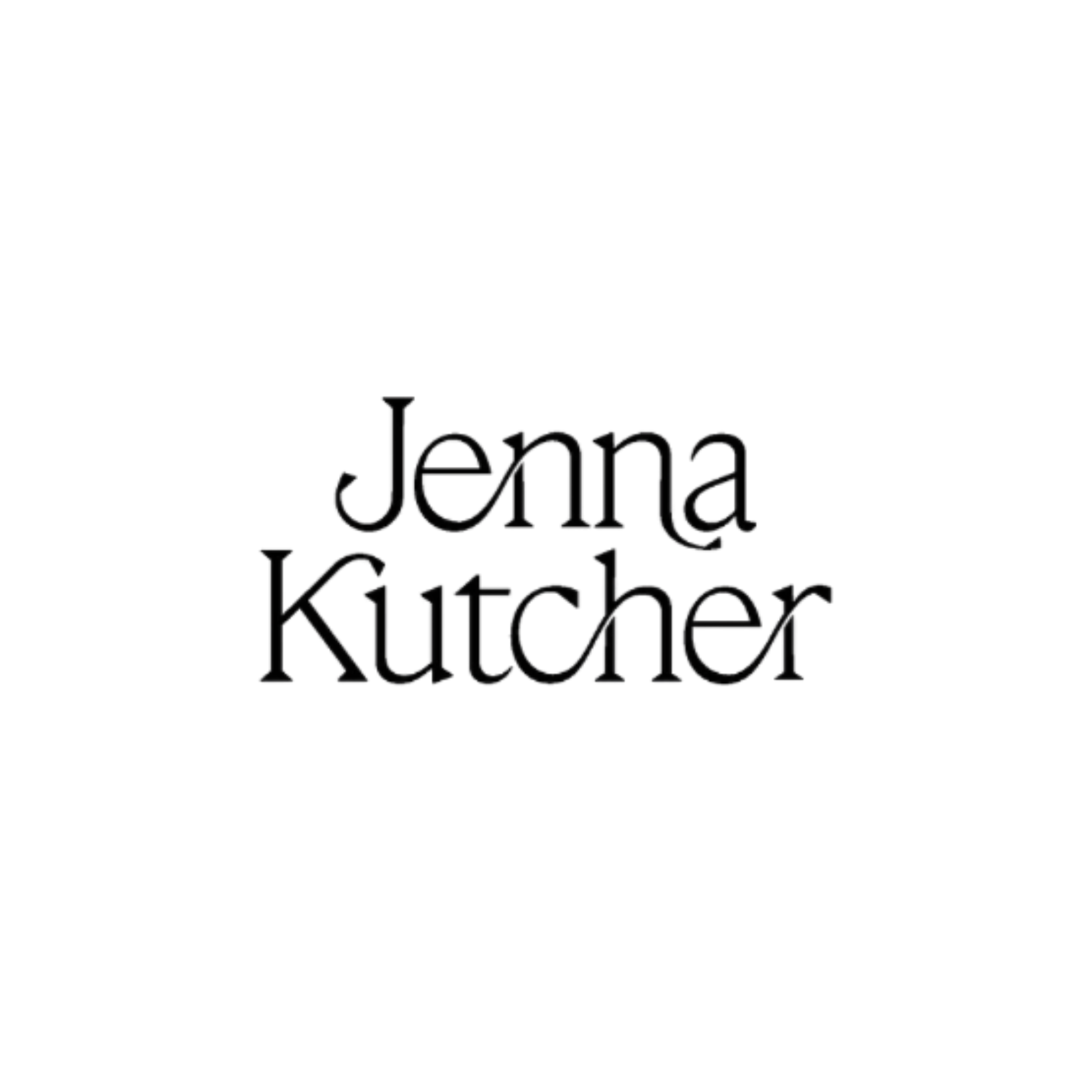 Jenna Kutcher logo in black and white