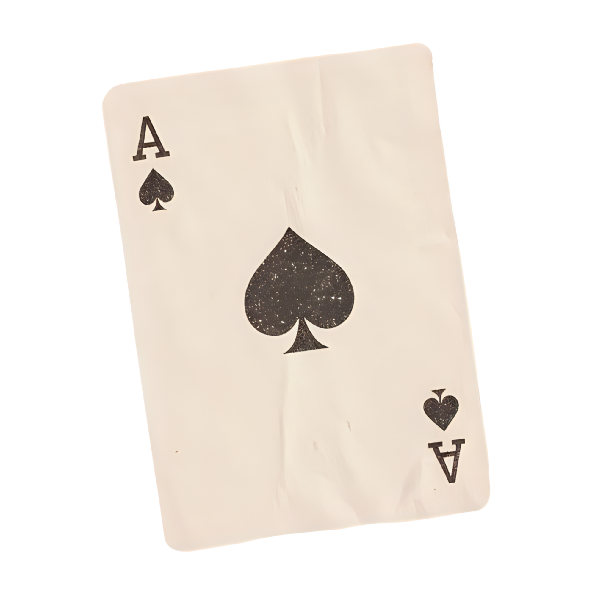 Ace of spades playing card with a starry sky pattern on the spade symbol.