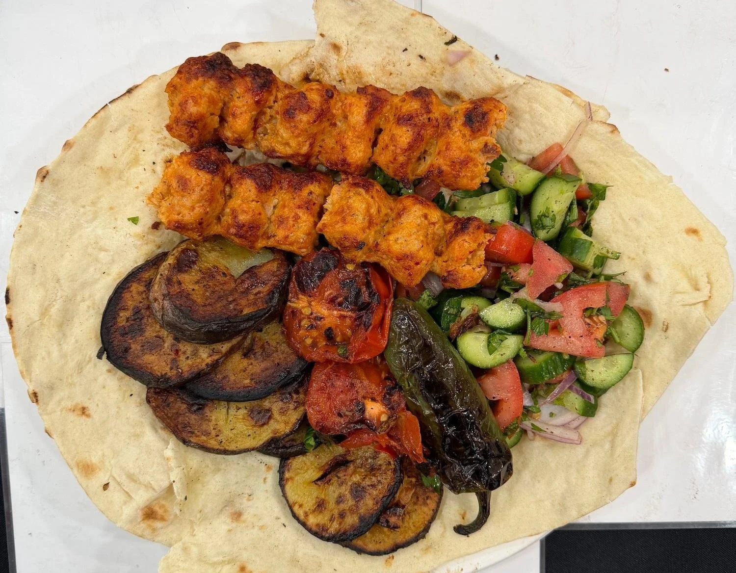 Chicken Kabob Plate (with Potatoes)