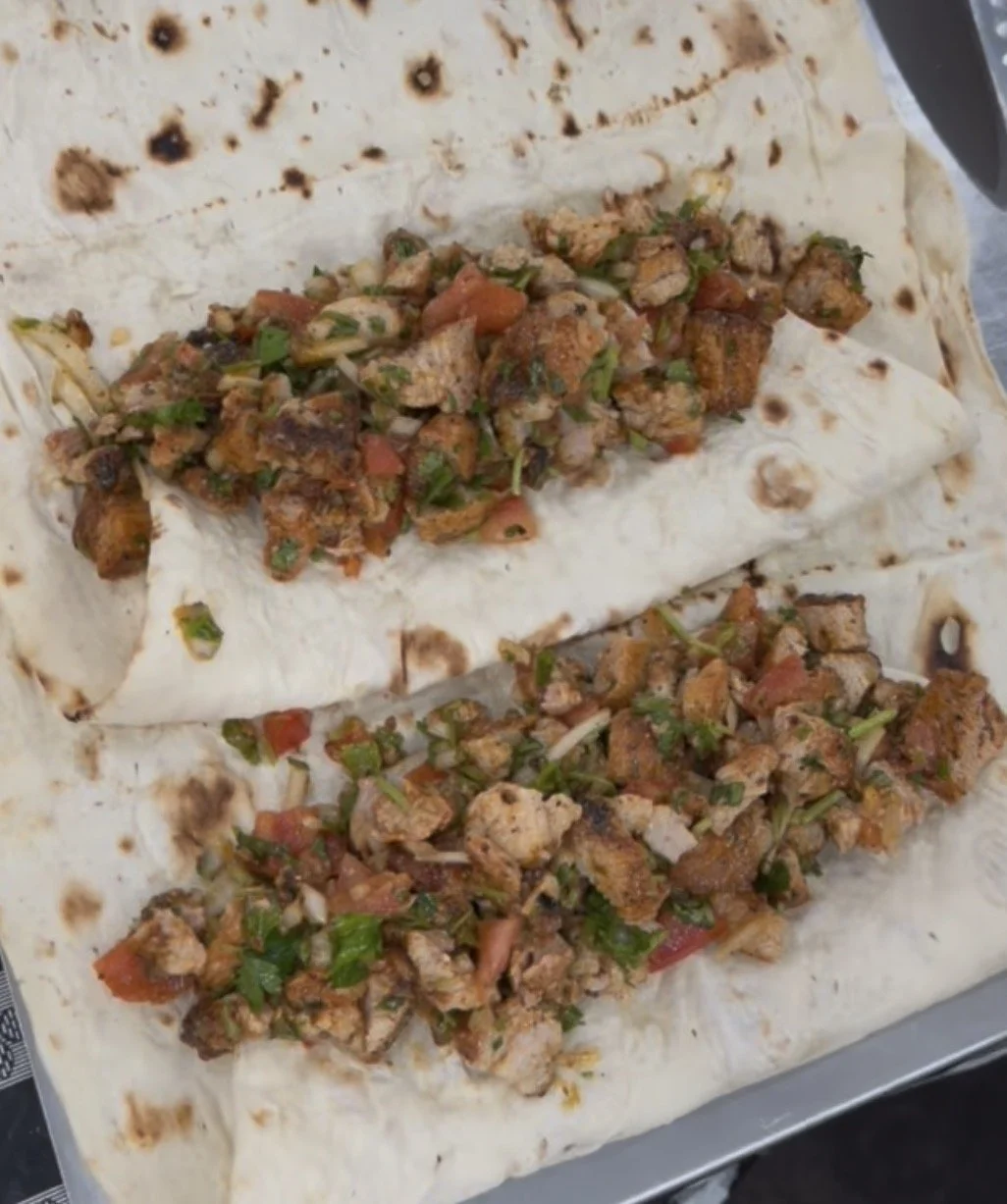 Chicken and Beef Shawarma With Lavash (Flatbread)