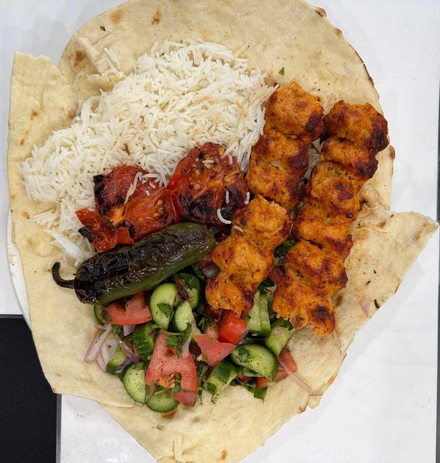 Chicken Kabob Plate (with Rice)