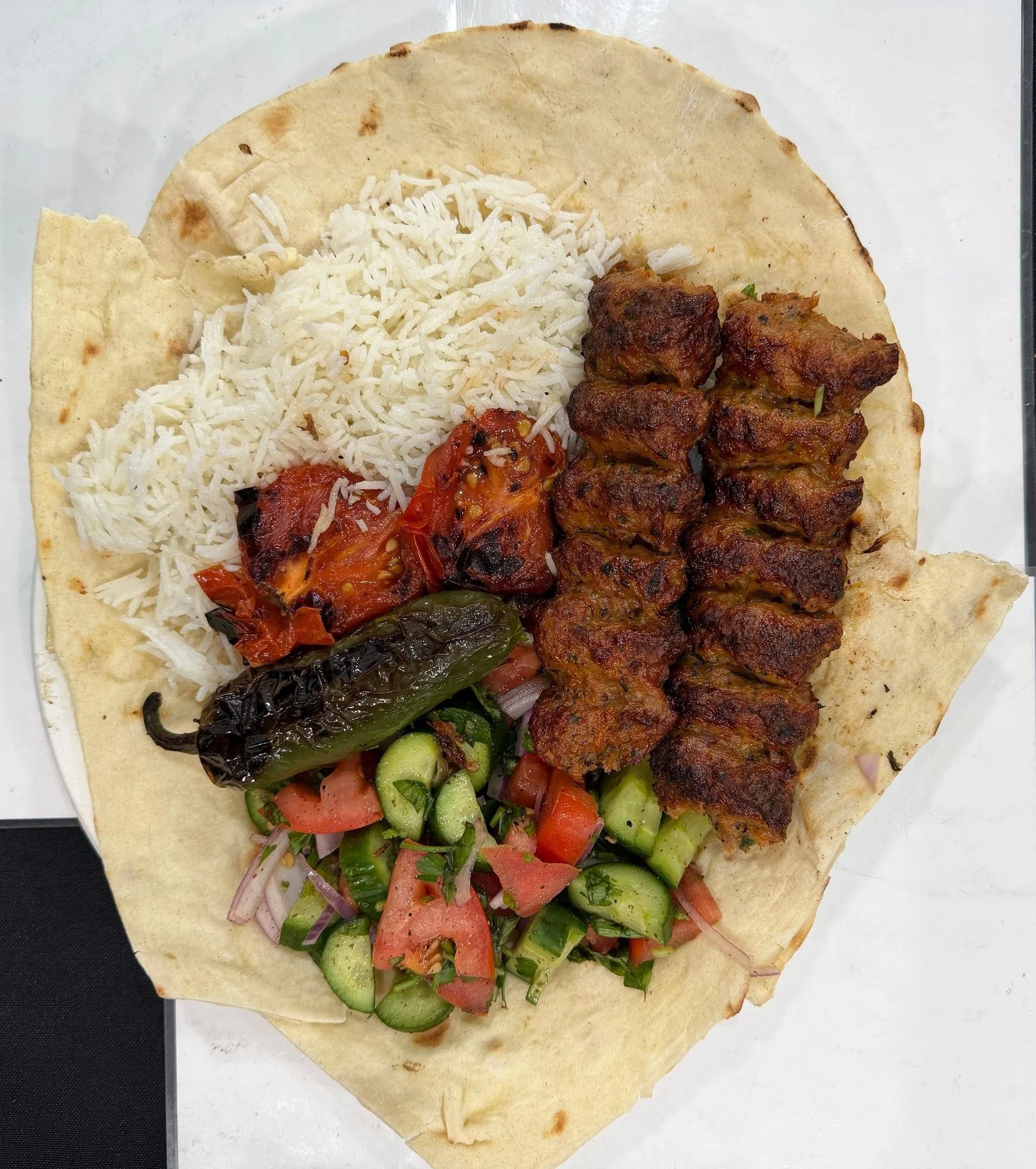 Beef Kabob Plate (with Rice)