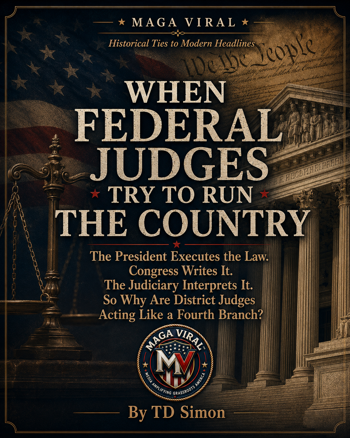 WHEN FEDERAL JUDGES TRY TO RUN THE COUNTRY