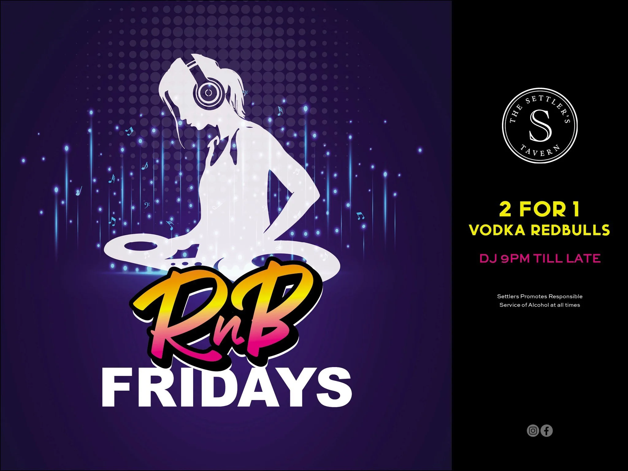 🚨ON TONIGHT🚨
🎧RnB Fridays from 9pm until late🎧
Plus 2 for 1 Vodka Redbulls
#rnbfridays #local #GosfordPubs #settlerstavern #centralcoastpubs