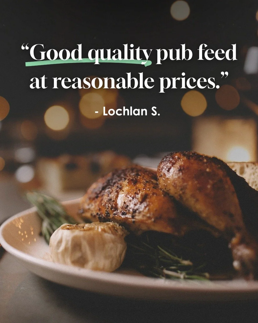 &ldquo;Good quality pub feed at reasonable prices. Fish &amp; chips were cooked well, and the chicken schnitzel was huge, covered in heaps of cheese and pineapple (Hawaiian). It was all pretty tasty.

The venue itself looks good. Gets a good crowd in