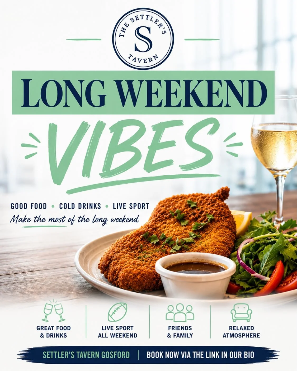 The June Long Weekend is almost here!

Settle in at Settler&rsquo;s Tavern and make the most of an extra day off with live sport all weekend, delicious bistro favourites, cold drinks, and the relaxed atmosphere you know and love.

Whether you&rsquo;r