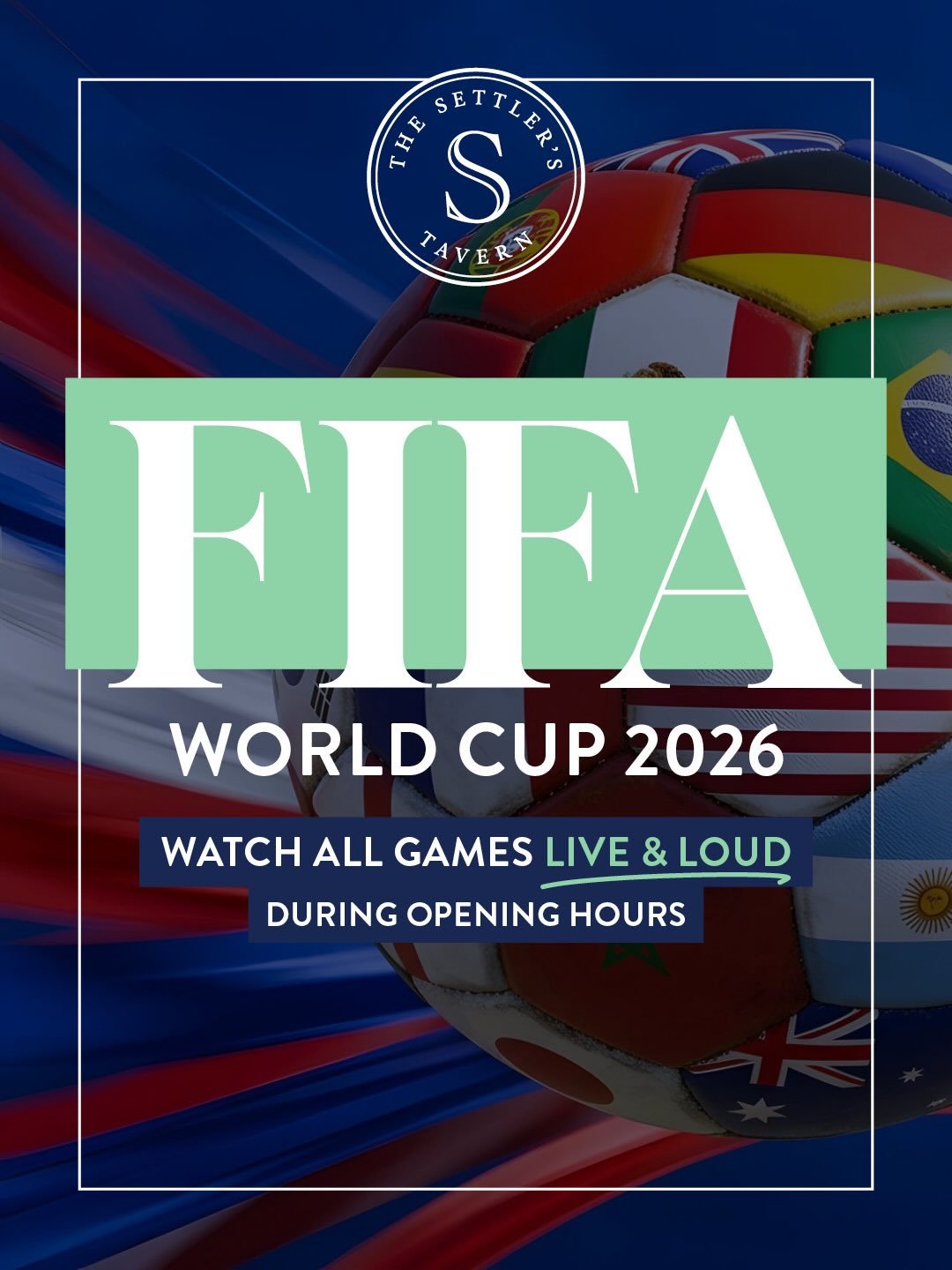 The FIFA World Cup kicks off this Friday, and there&rsquo;s no better place to catch all the action than the Settlers Tavern. ⚽

We&rsquo;ll be showing every match LIVE and LOUD during our opening hours, so gather your mates, grab a cold drink, and s