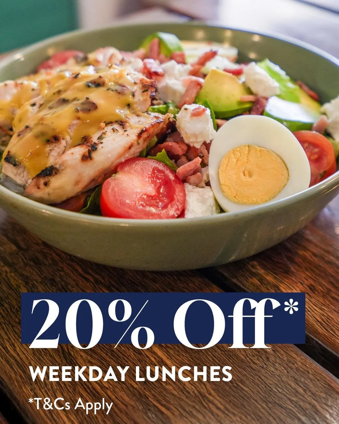 WEEKDAY LUNCH JUST GOT BETTER 🍴

Looking for a reason to step out for lunch? We&rsquo;ve got you covered.

Enjoy 20% OFF our entire menu!

📅 Monday to Friday
⏰ 11:30am &ndash; 2:30pm

Perfect for a quick work break, a long lunch, or a sneaky midwee