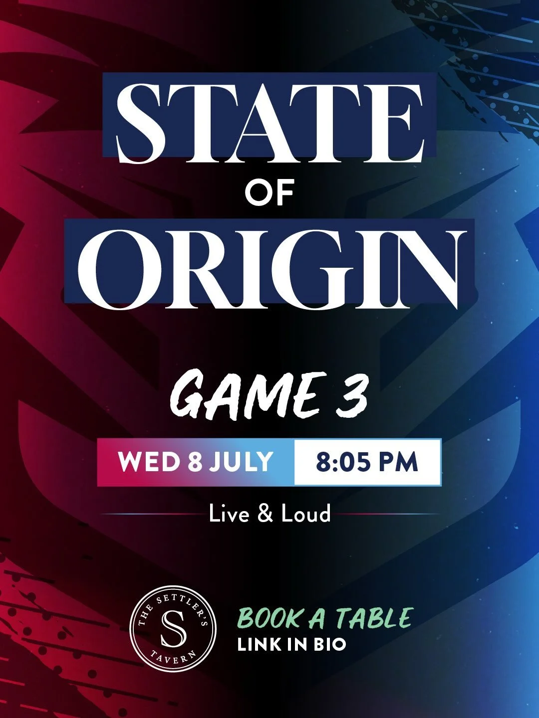 🏉 STATE OF ORIGIN &ndash; GAME 3 🏉

It all comes down to this. Big hits, fierce rivalry, and bragging rights on the line in State of Origin &ndash; Game 3

Where will you be watching the game?

Gather your mates, grab a drink, and soak up the atmos