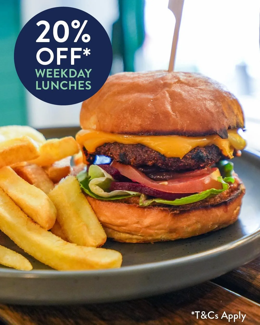 LUNCH JUST GOT BETTER!

Grab 20% OFF the entire menu* every Monday&ndash;Friday, 11:30am&ndash;2:30pm.

Good food. Great value. No fuss.

*Excludes Chef&rsquo;s Suggestions &amp; Grill. Not available in conjunction with any other offer.