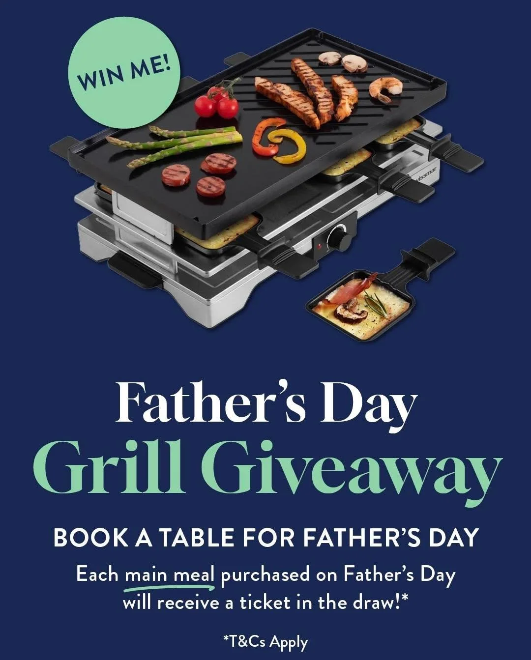🔥 WIN A GRILL WORTH OVER $500 THIS FATHER&rsquo;S DAY! 🔥

Dad deserves a great day out &mdash; and you could walk away with this great prize!

Simply book a table for Father&rsquo;s Day at Settlers Tavern and you&rsquo;ll go into the draw to win a 
