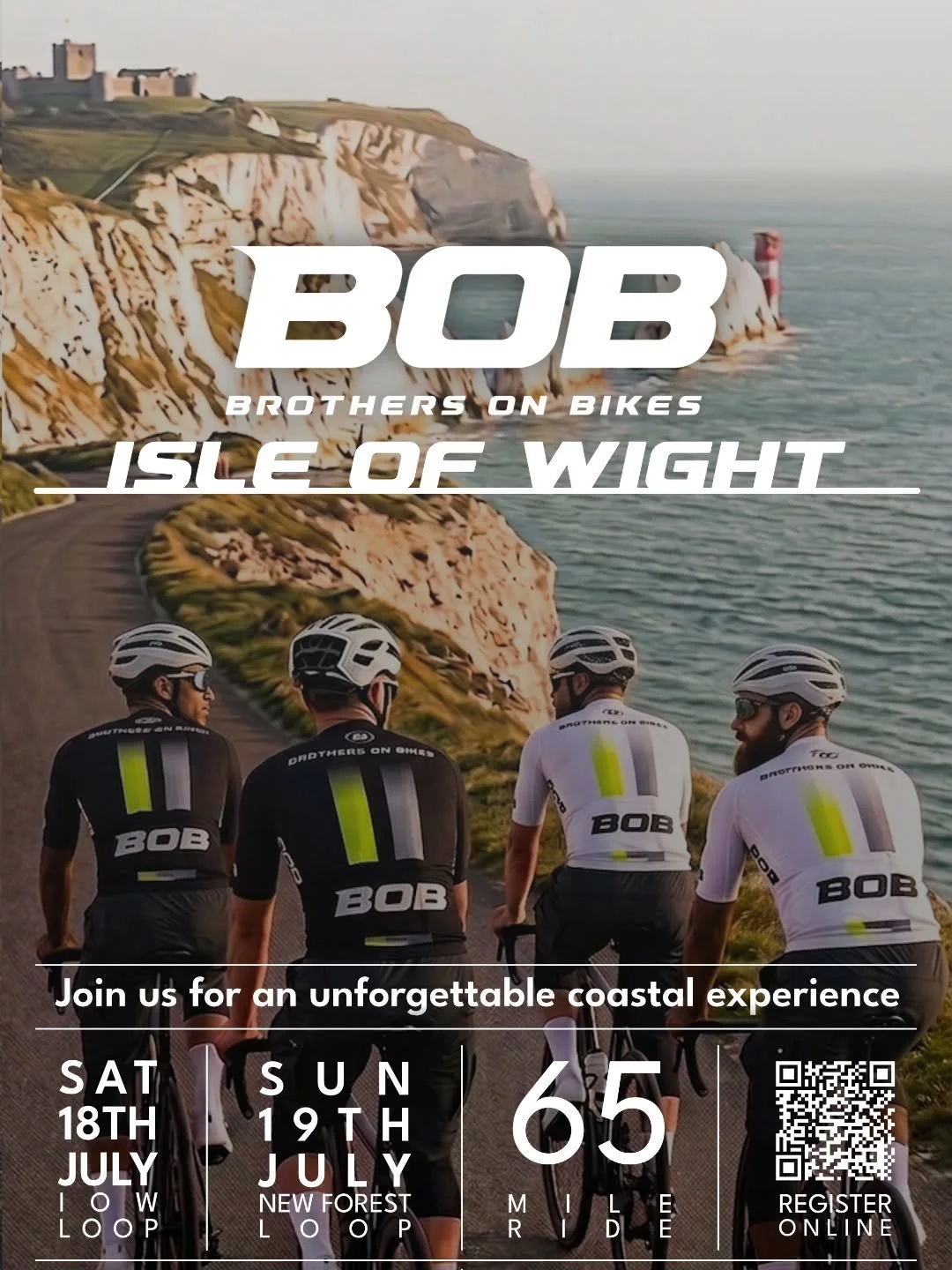 🚴&zwj;♂️ BOB IOW 2026
18th July 2026 (Main Loop) &amp; 19th July (Bonus Ride)

This year isn&rsquo;t just about rides &mdash; it&rsquo;s about coming back together.

BOB has always been more than cycling. It&rsquo;s been about brotherhood, shared st