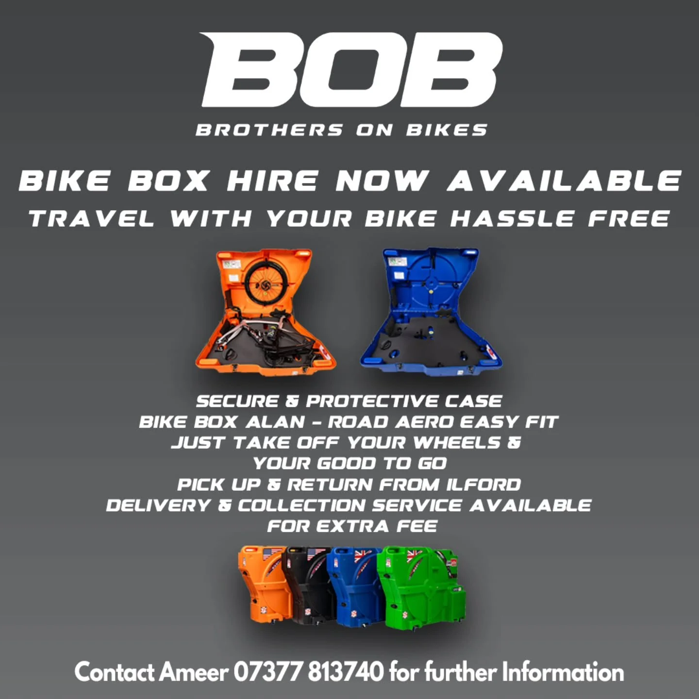 Salaam Gents,
Traveling with your bike soon? We&rsquo;ve got you covered 🚴&zwj;♂️✈️

We now have Bike Box Alan EasyFit cases available for hire &mdash; secure, airline-friendly, and perfect for keeping your bike safe on any trip.

📦 Limited availab