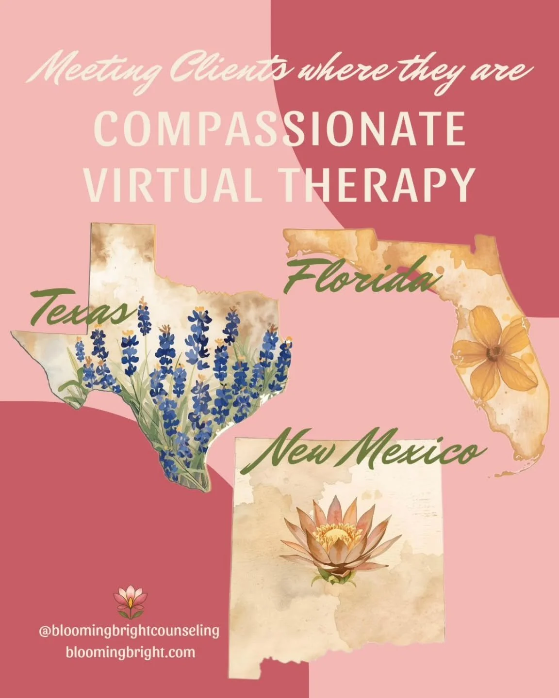 Serving clients across state lines, bringing neurodivergent-affirming care to children, teens, adults, and families in Texas, New Mexico, and Florida. Link in bio to schedule a free 15 minute consultation.

#neurodivergentandproud #therapy #healingjo