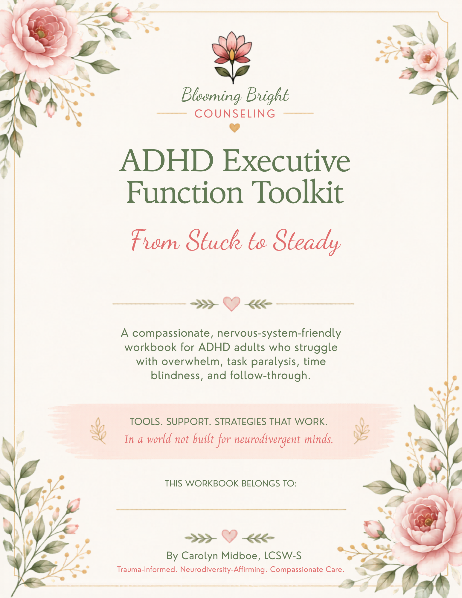 ADHD Executive Function Toolkit: From Stuck to Steady (E-Book)