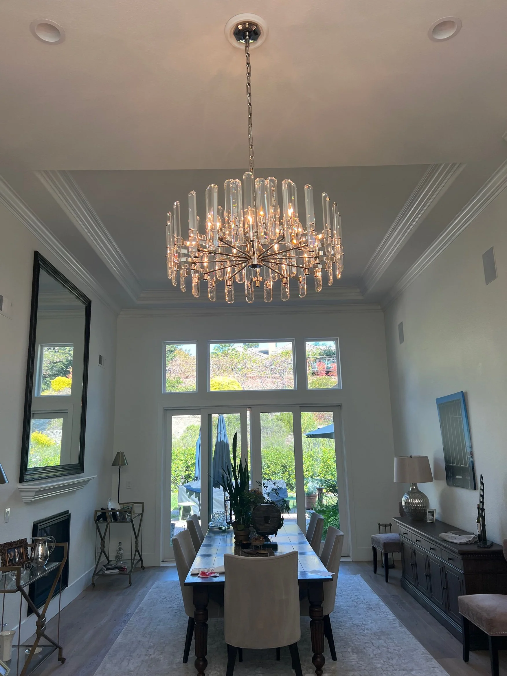 Crystal chandelier lighting in Danville by MH Electrical Services.