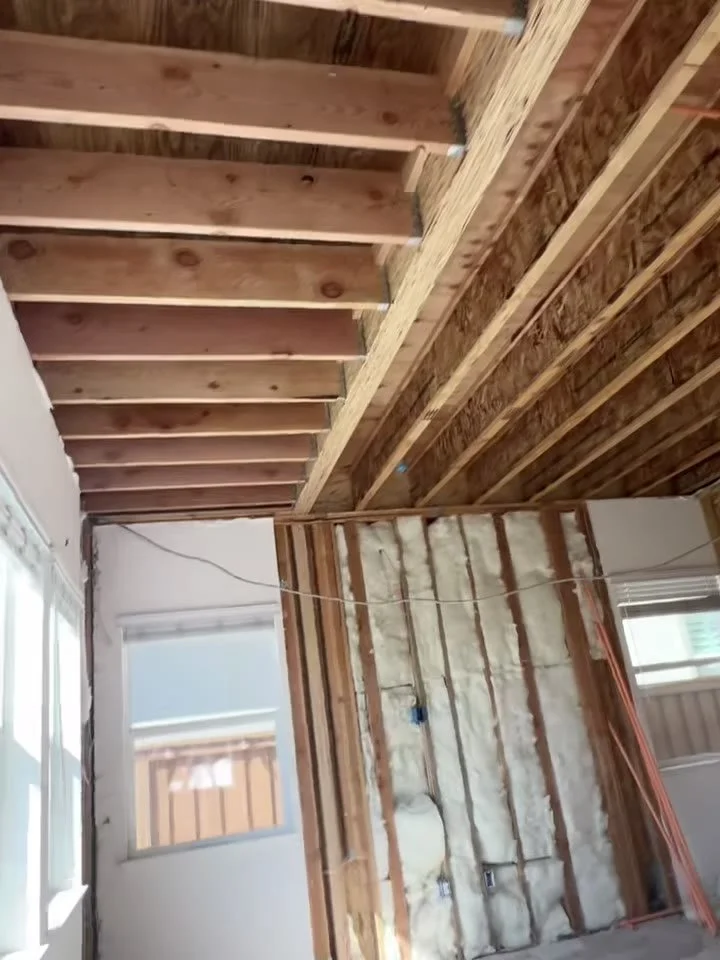 Electrical rough-in framing for a River Islands addition in Lathrop by MH Electrical Services.