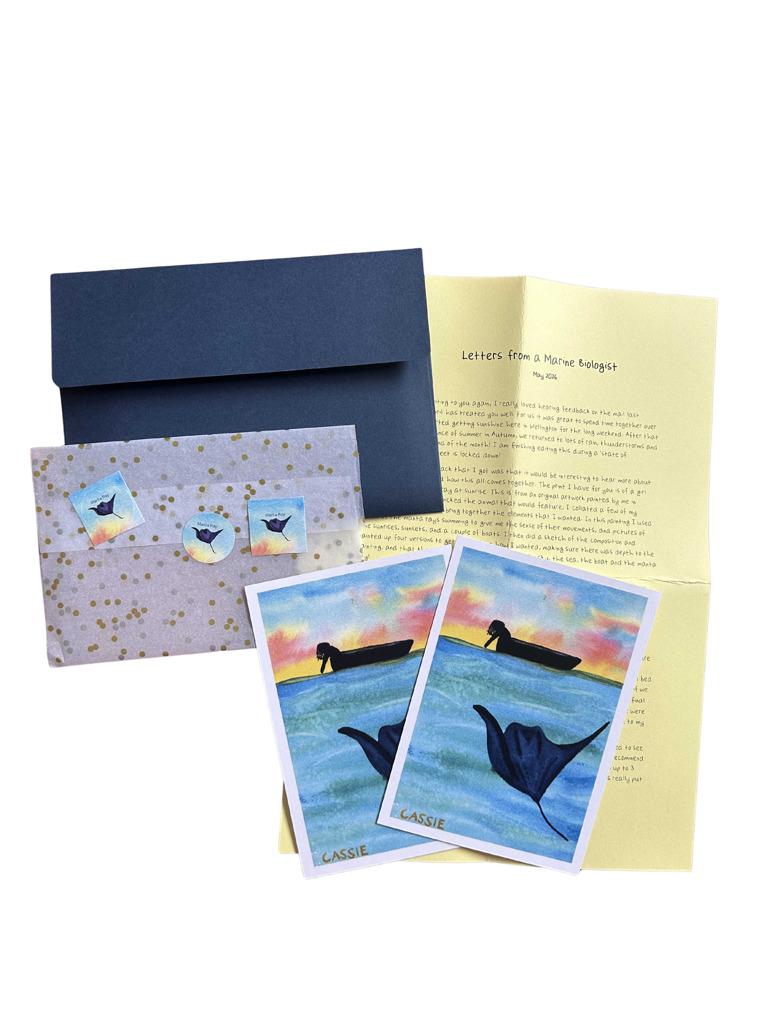 manta ray letter print club