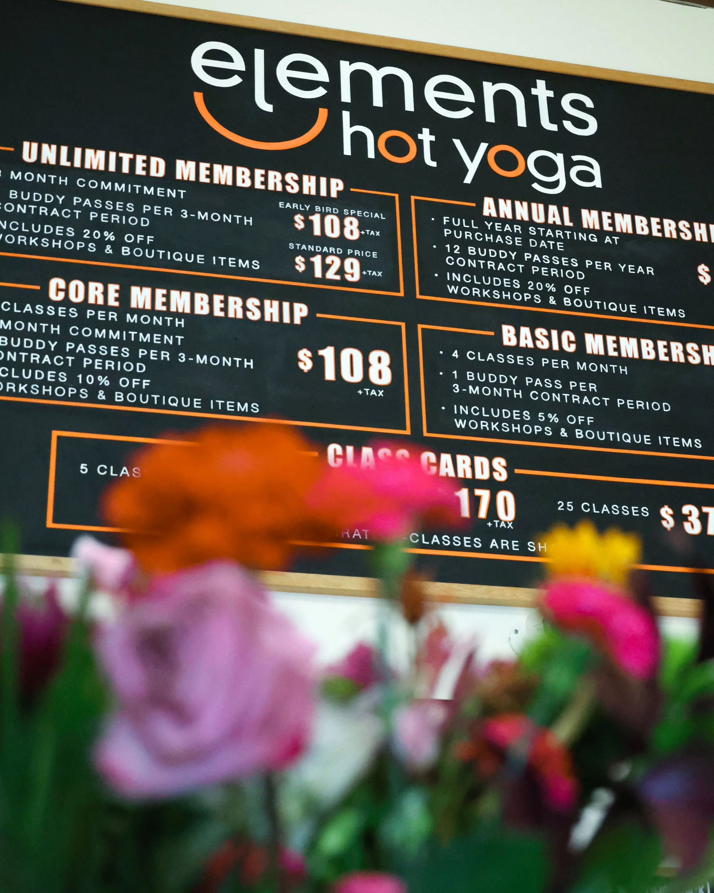 Yoga membership pricing signage — NYLEAR boutique fitness studio marketing case study focused on new student acquisition and revenue growth