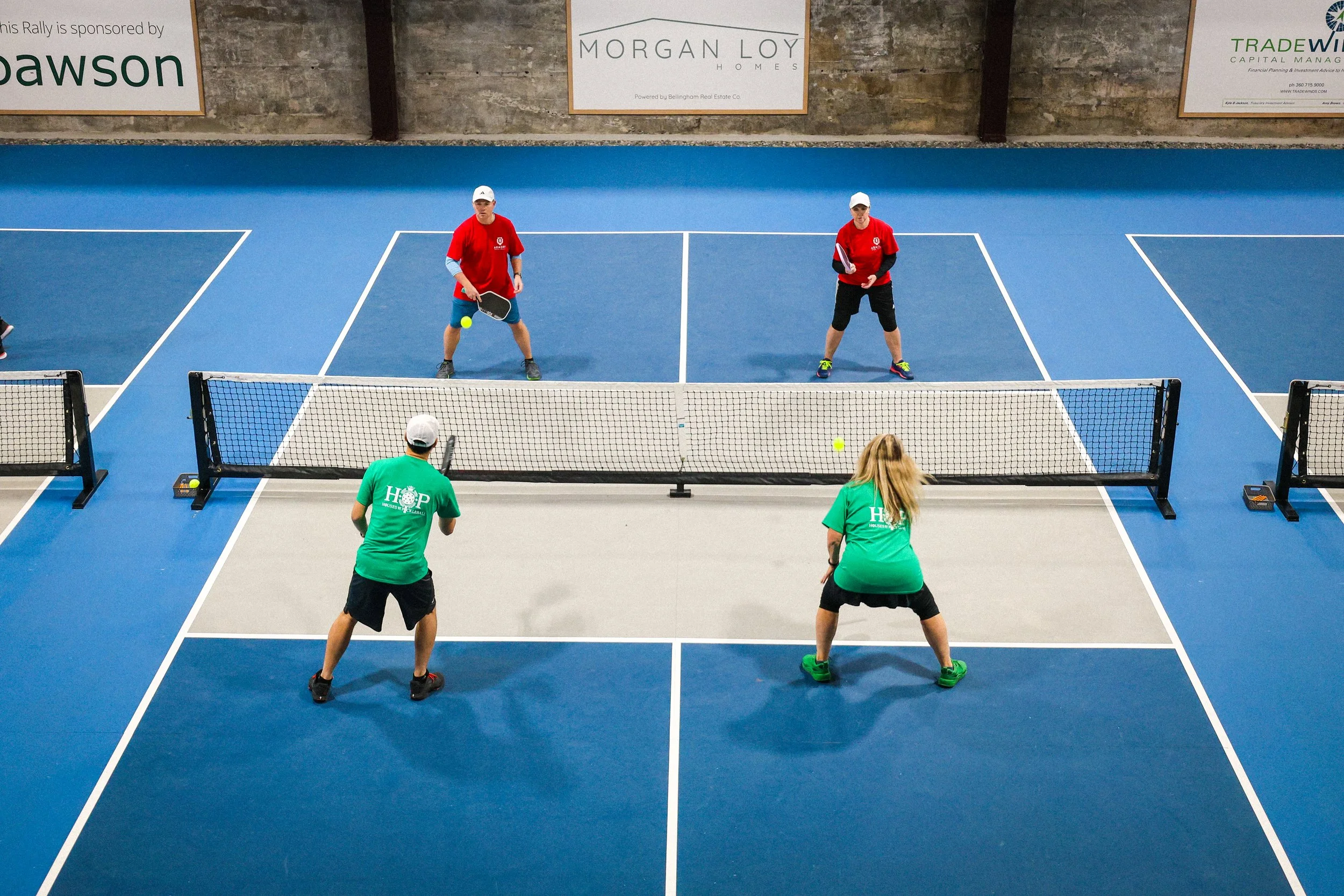 HOPS Houses of Pickleball doubles match — NYLEAR local fitness business social media content marketing strategy