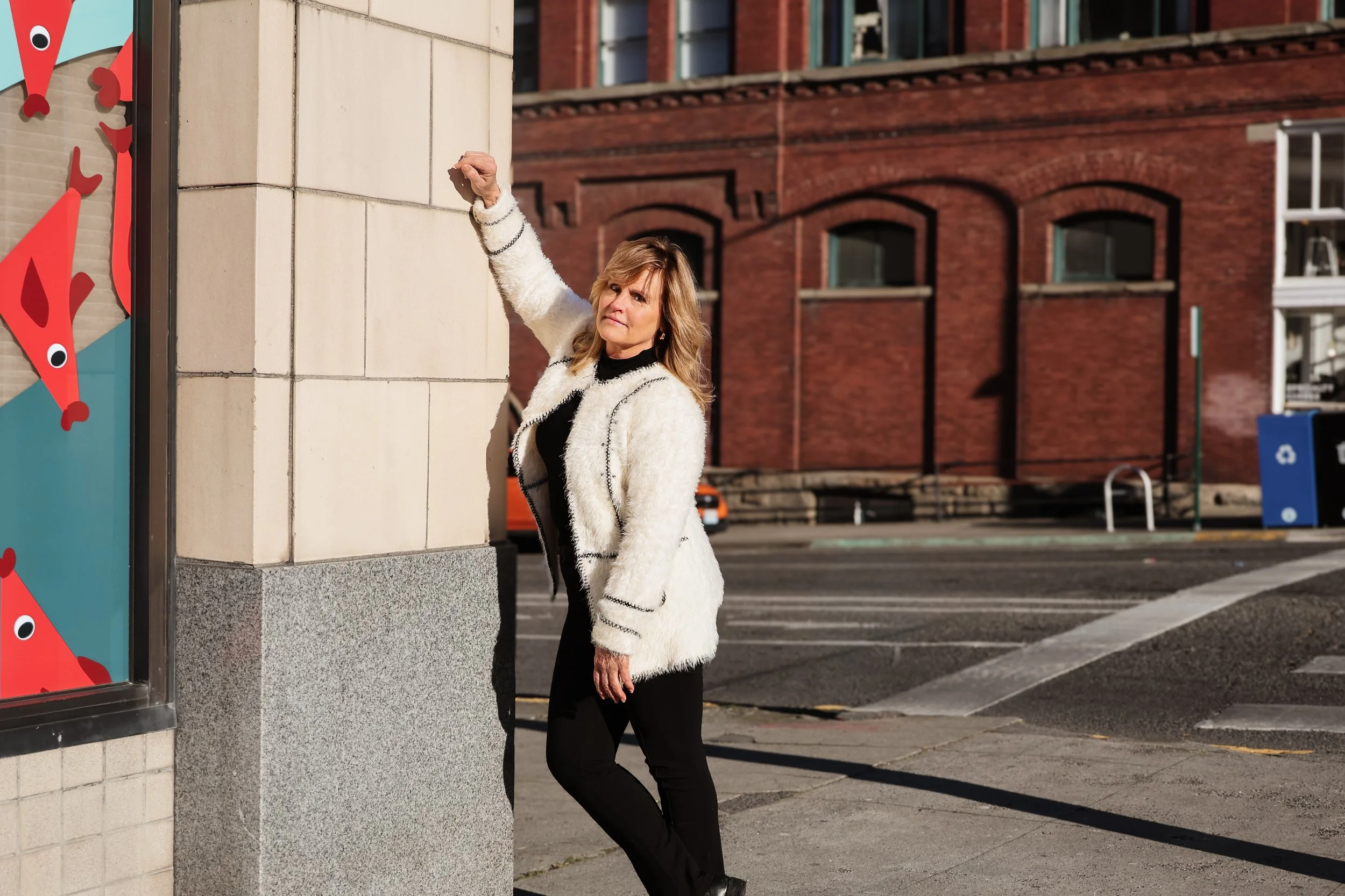 Barbara Jenks of Clearly Communicate in downtown Bellingham WA — personal branding photography by NYLEAR