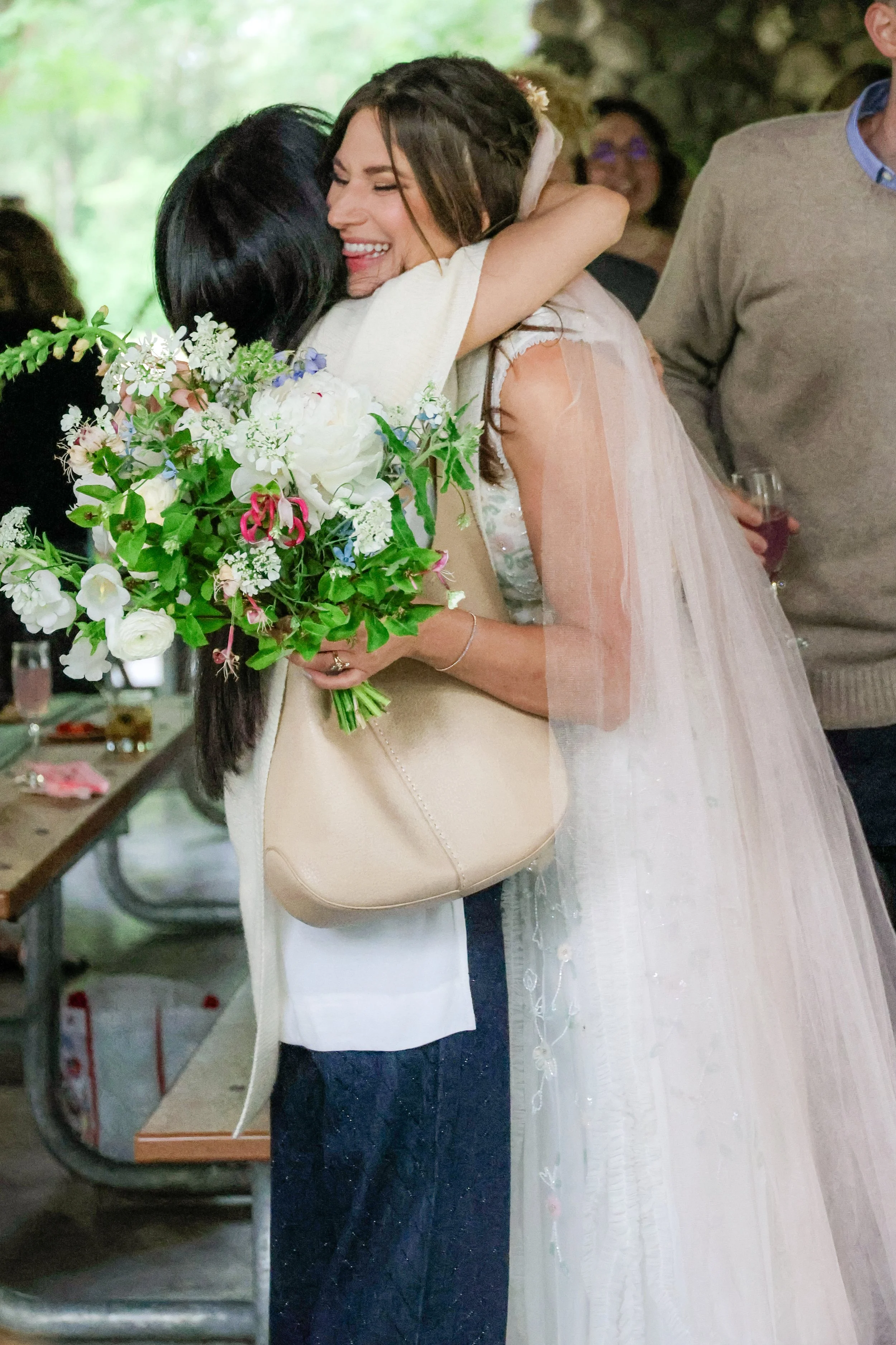 Pacific Northwest wedding day embrace — NYLEAR documentary wedding photography in Bellingham WA capturing genuine emotional moments