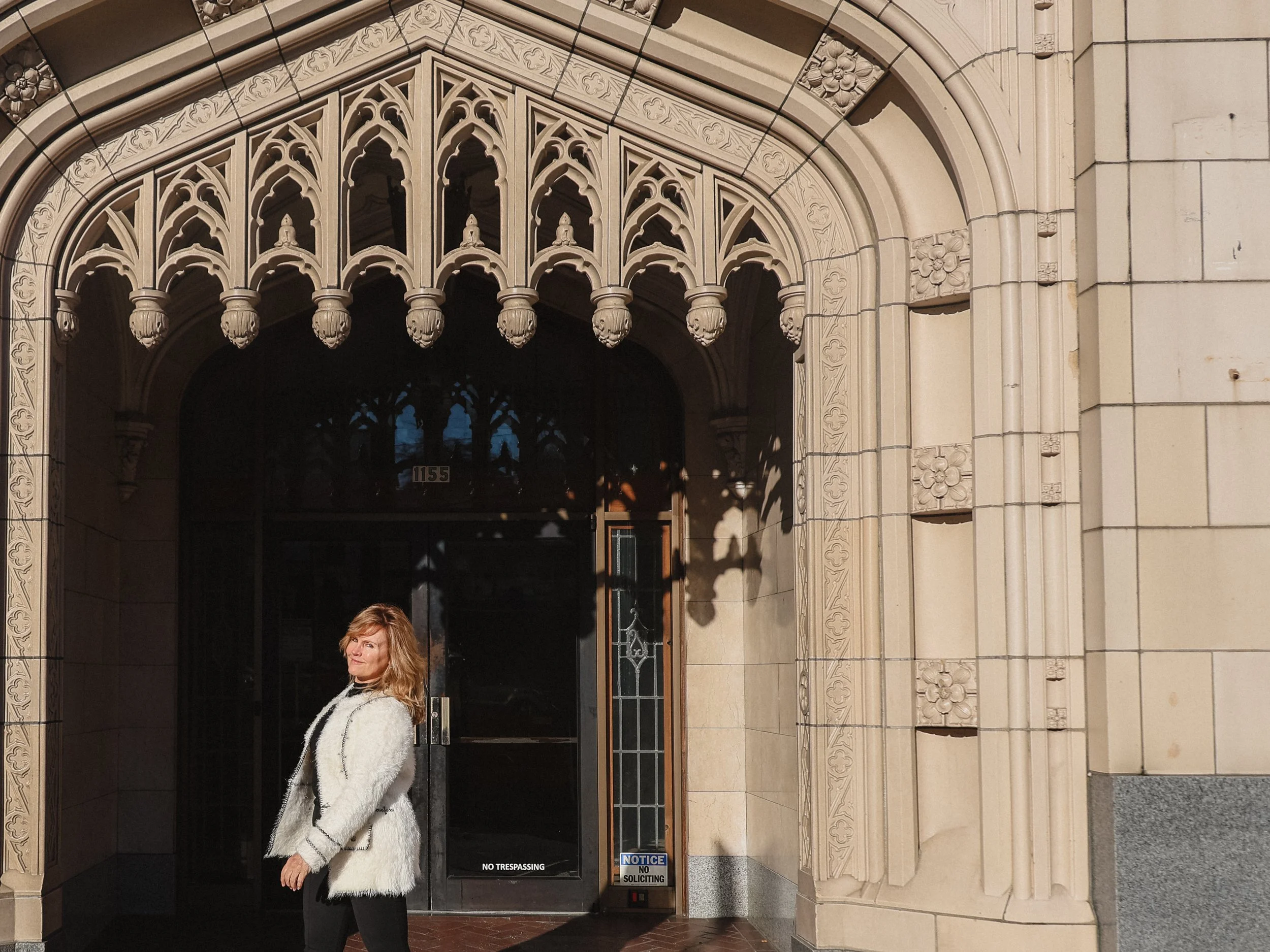 Barbara Jenks of Clearly Communicate at architectural location — personal branding shoot by NYLEAR Pacific Northwest