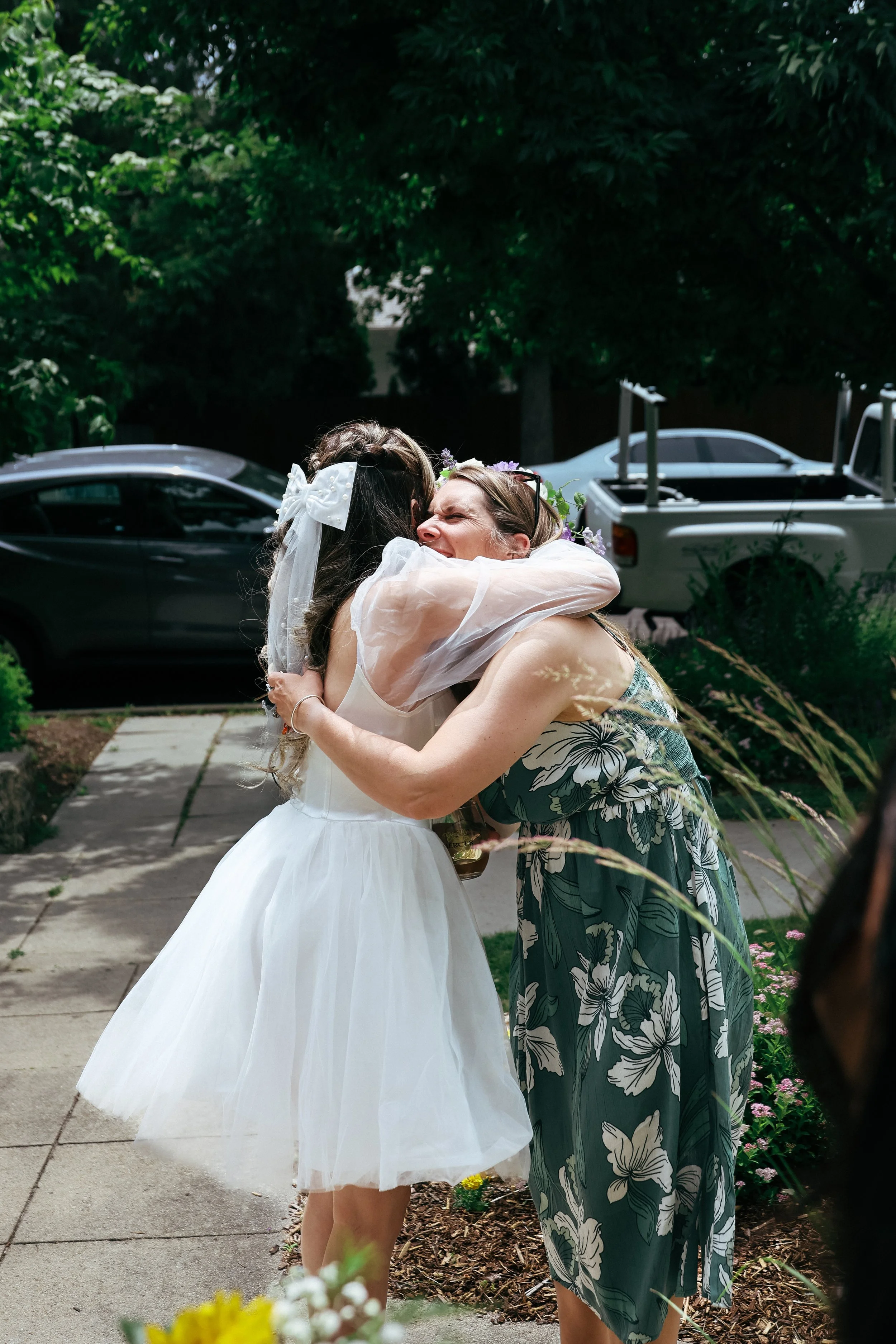 Bride and guest emotional moment — NYLEAR documentary wedding photography in Bellingham WA capturing genuine unscripted connections
