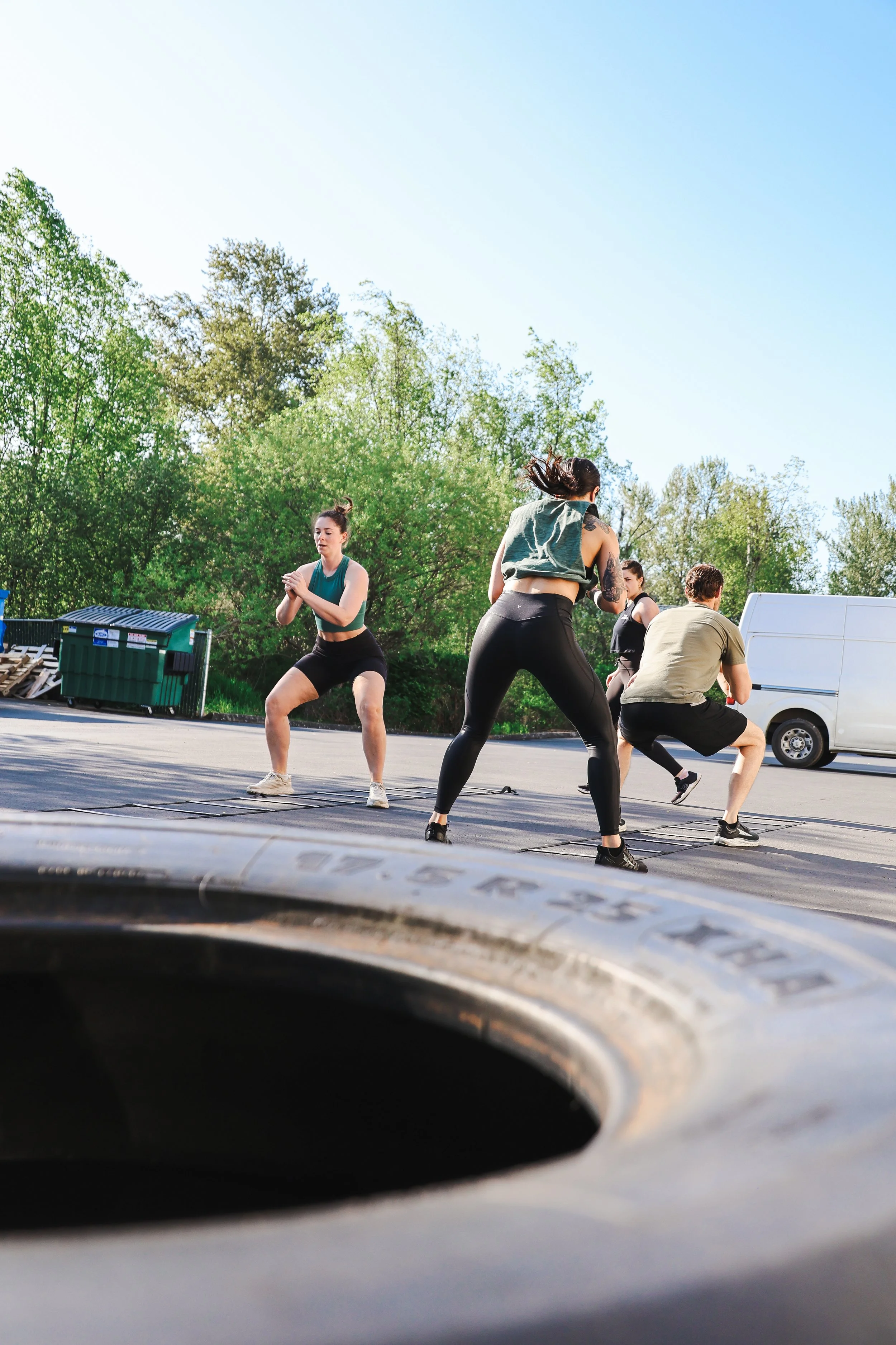 Elite outdoor group fitness training — NYLEAR local gym and fitness business social media marketing in Bellingham WA