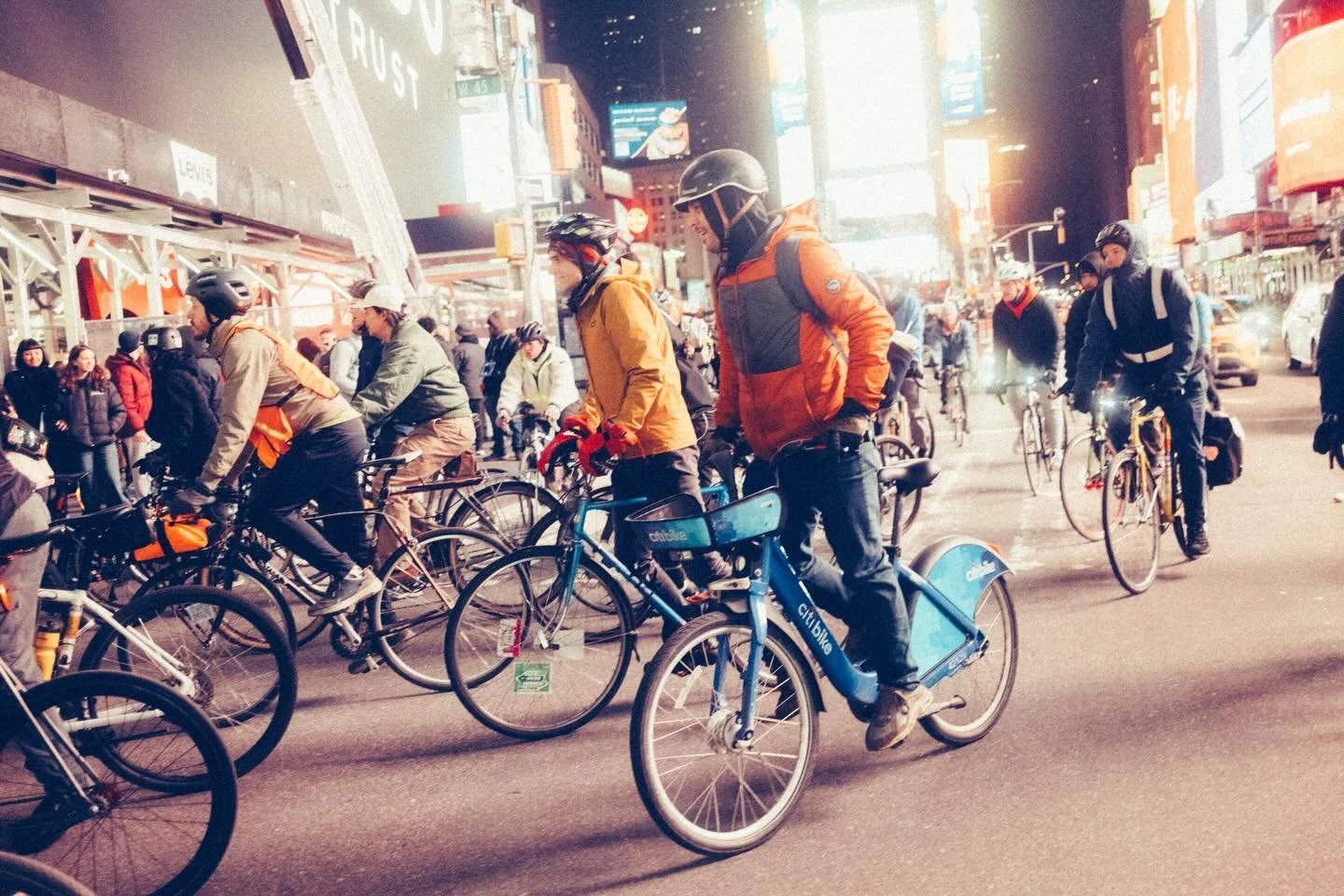 Times Square is full of bikes