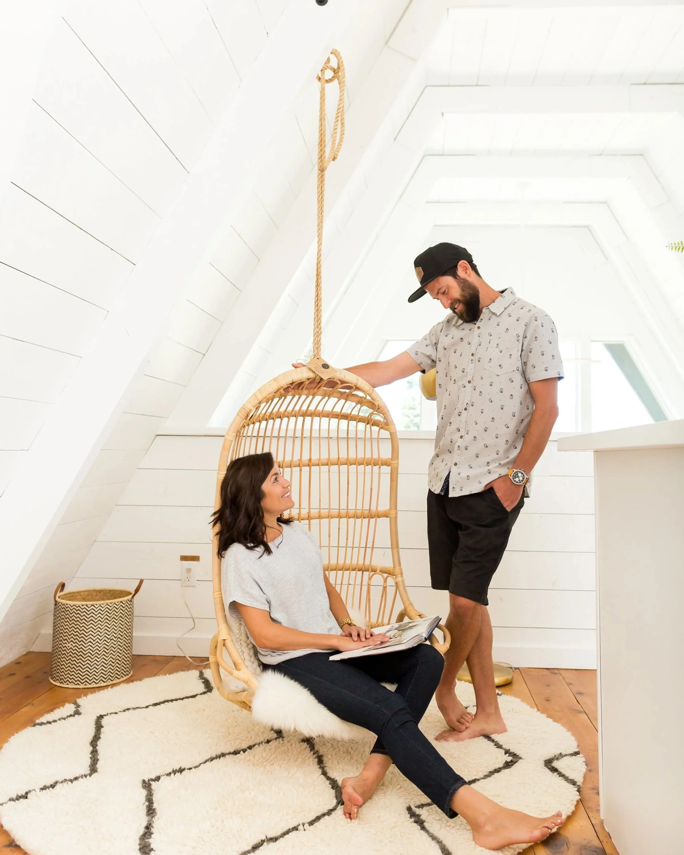 Lake Tahoe Aframe. AirBnB Vacation property furnished and styled by Host House for second-home owners and Airbnb hosts.