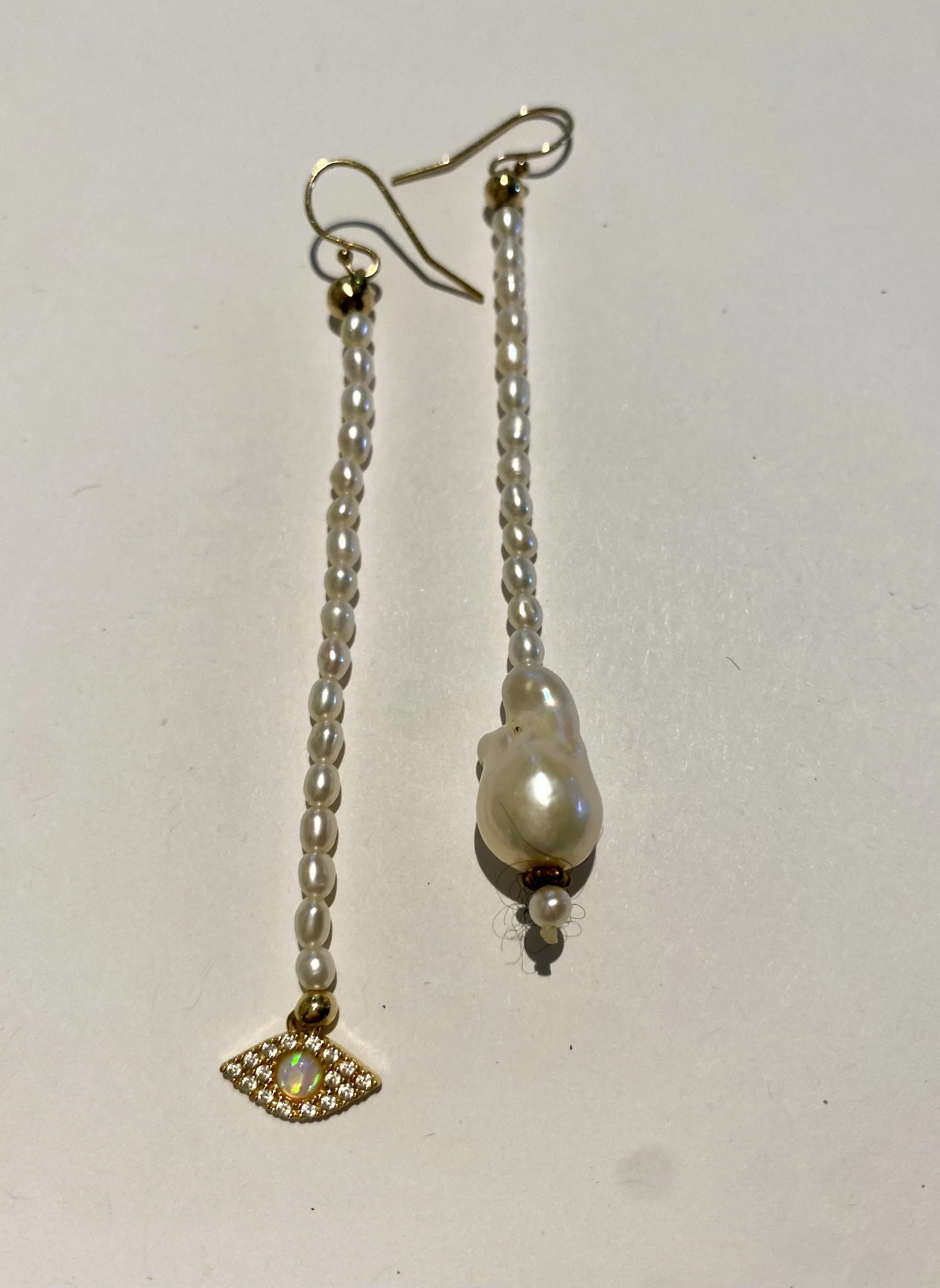 Asymmetrical Eye Earrings