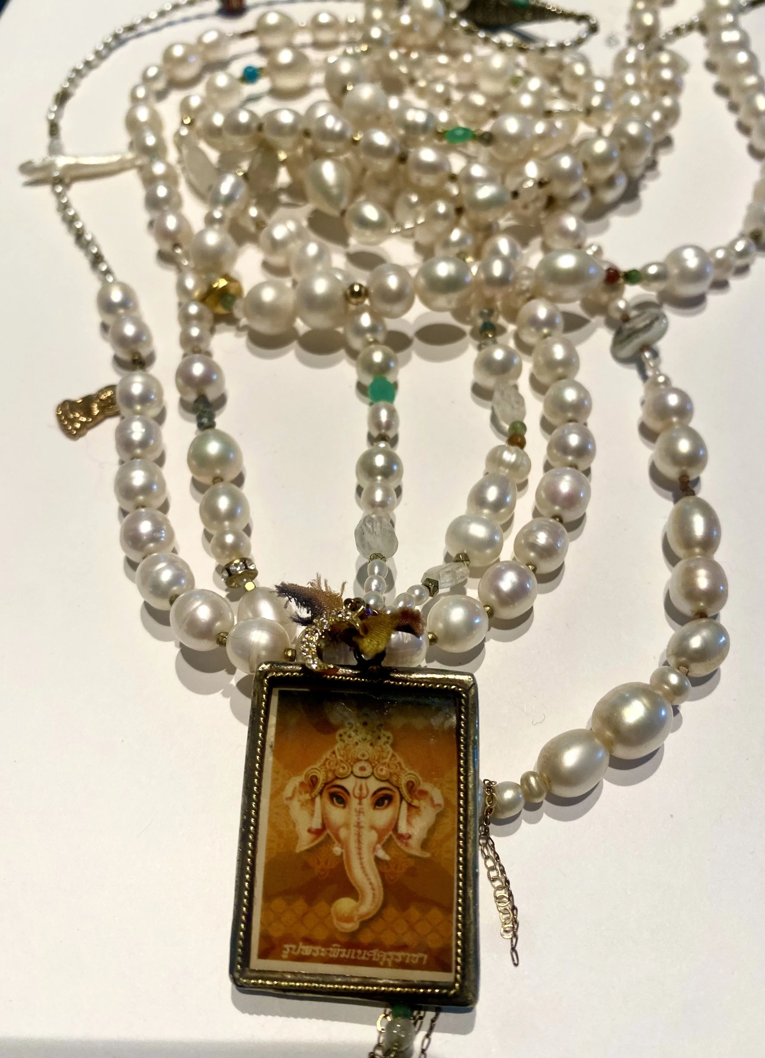 Ganesha Pearl Necklace No. 114