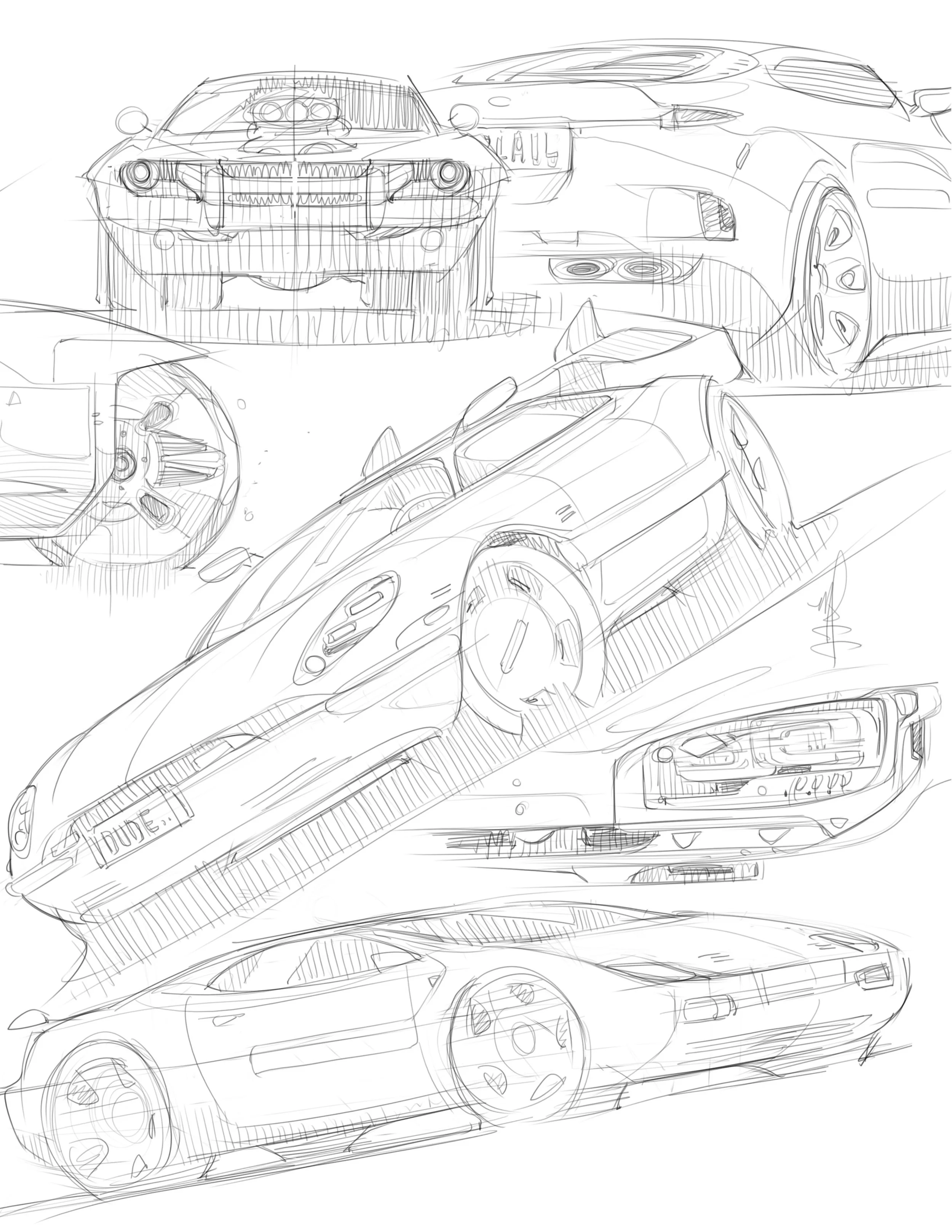 CAR SKETCH PRACTICE