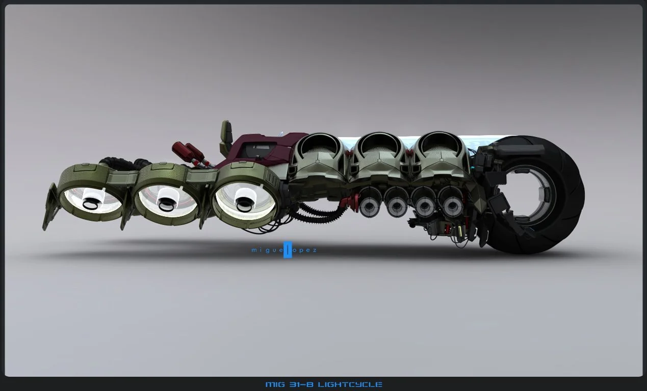 3D Personal Work: Mig Lightcycle (Maya)